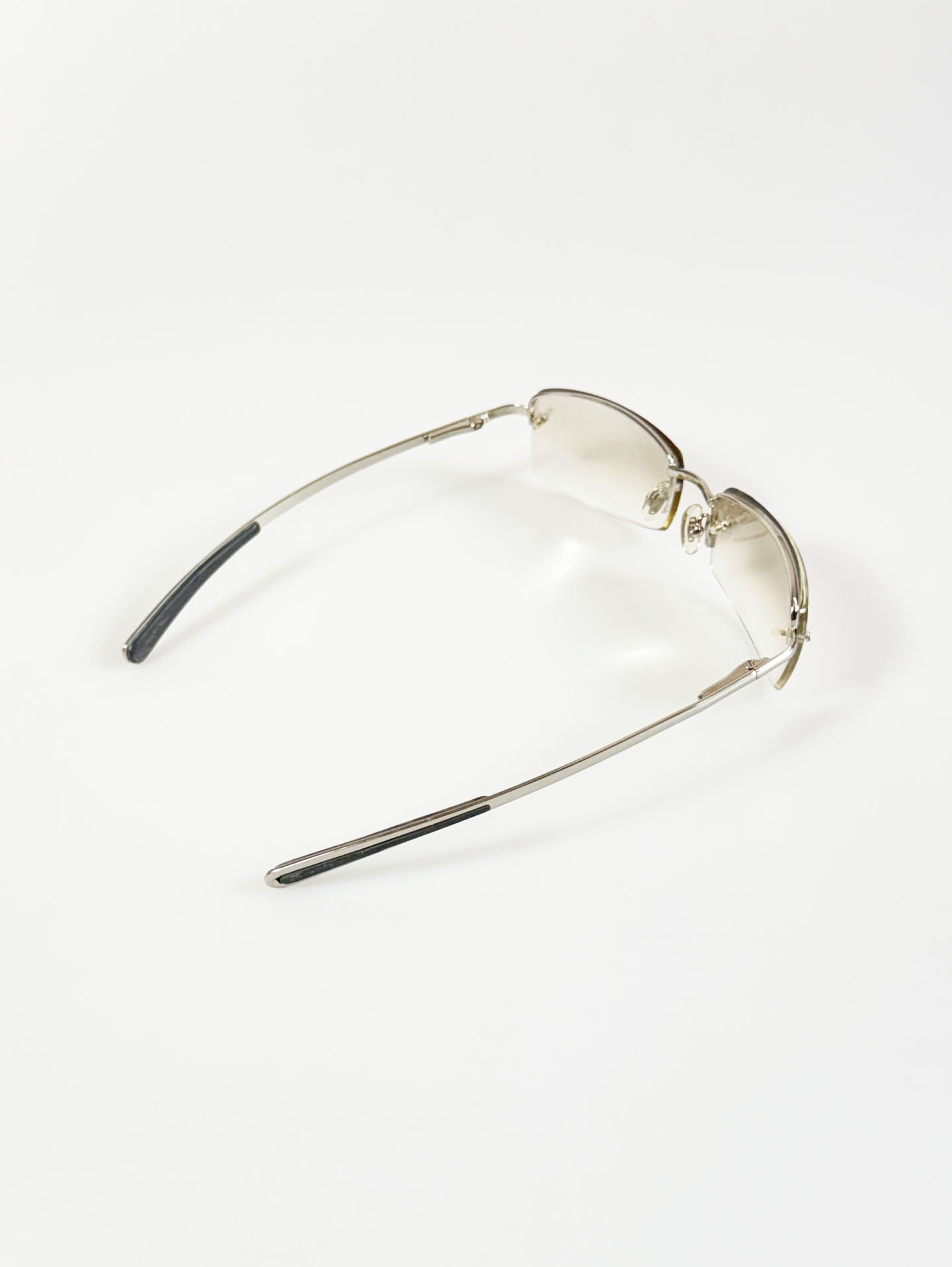 CAPRIO Rimless Square Metal Tinted Sunglasses
