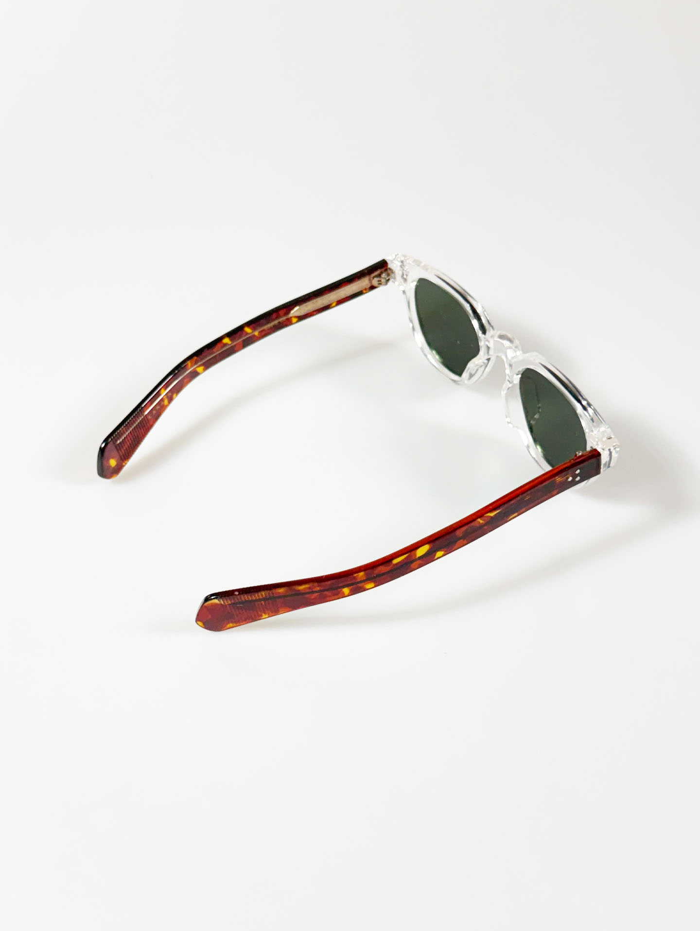 CANAAN Clear Bold Round Frame Sunglasses
