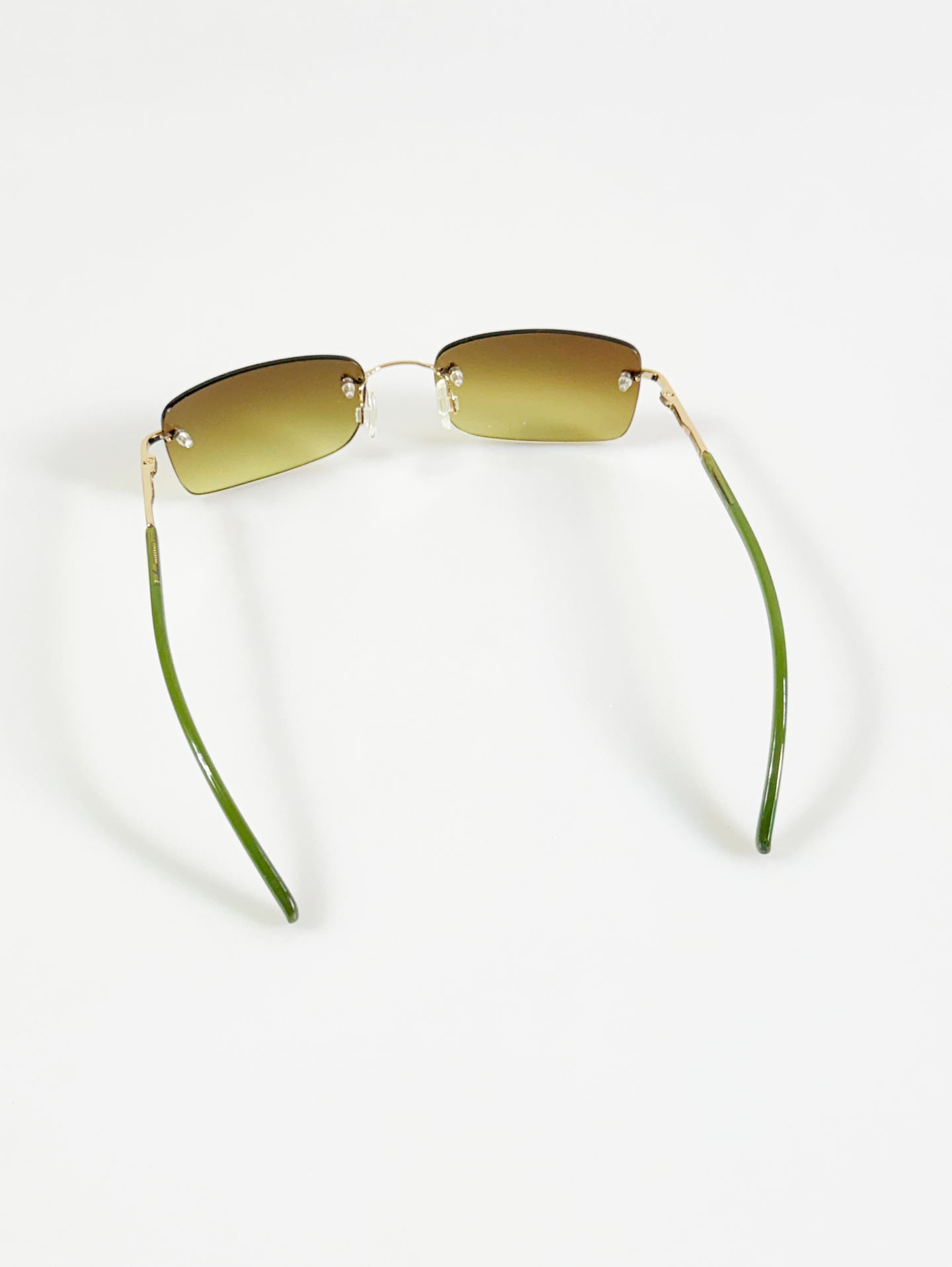 CAPRIO Rimless Square Metal Tinted Sunglasses