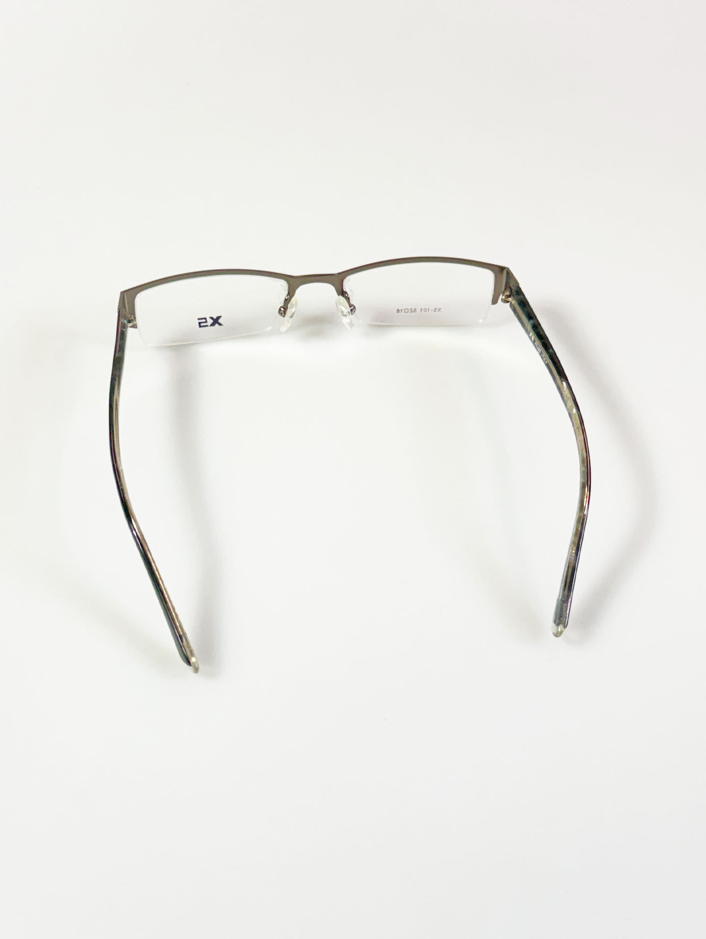 90’s X5 Slim Square Half-Rim Metal Glasses