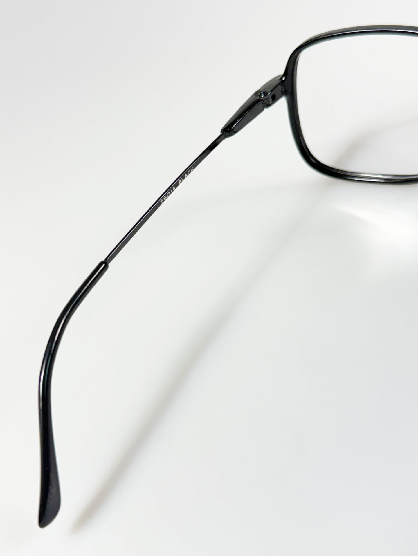80's ELAN Epoxy Black Oversized Square Horn-Rim Glasses