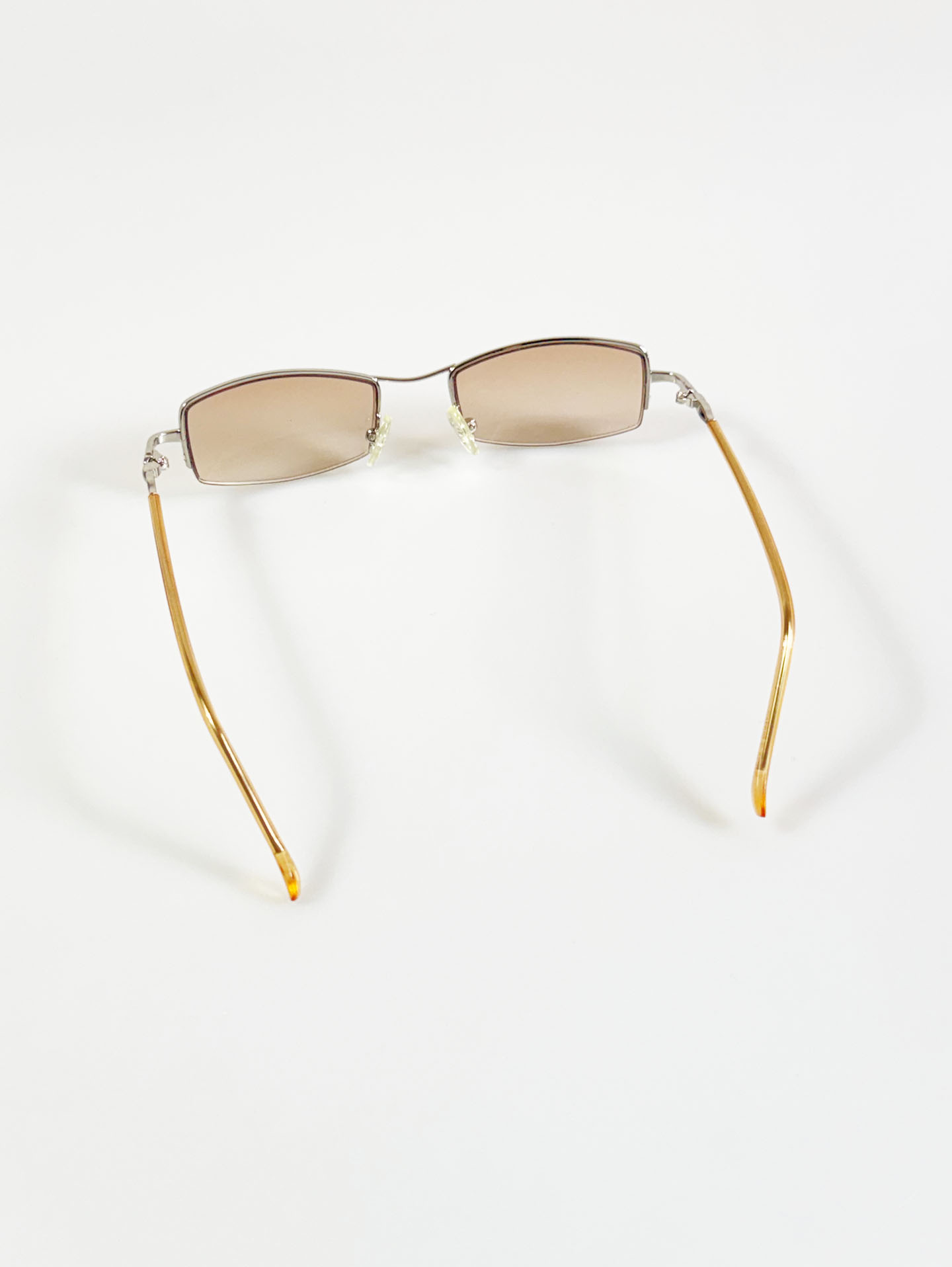 CAPRIO Semi-Rimless Square Metal Tint Sunglasses