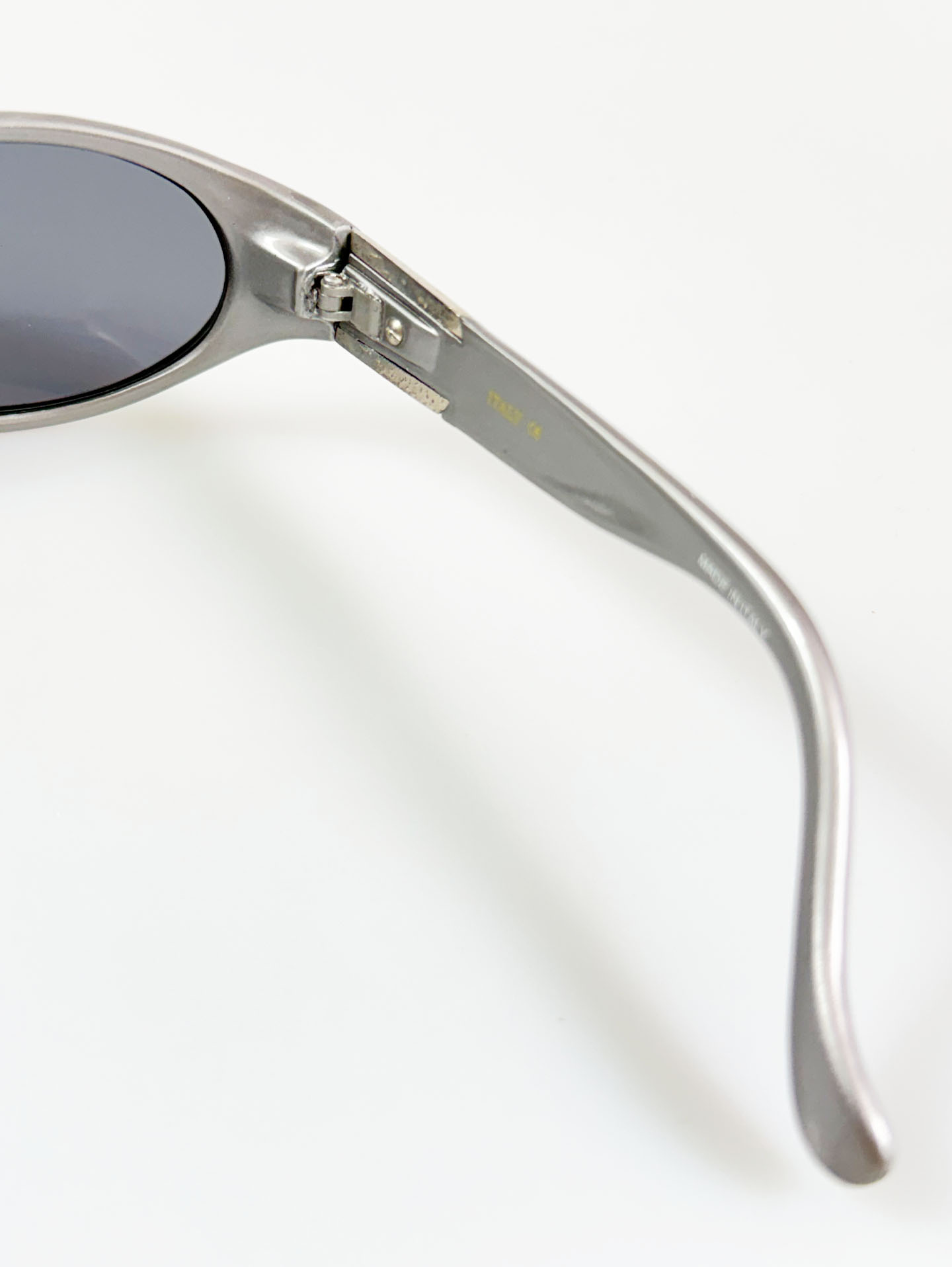 90's DC Silver Bold Oval Wraparound Sunglasses