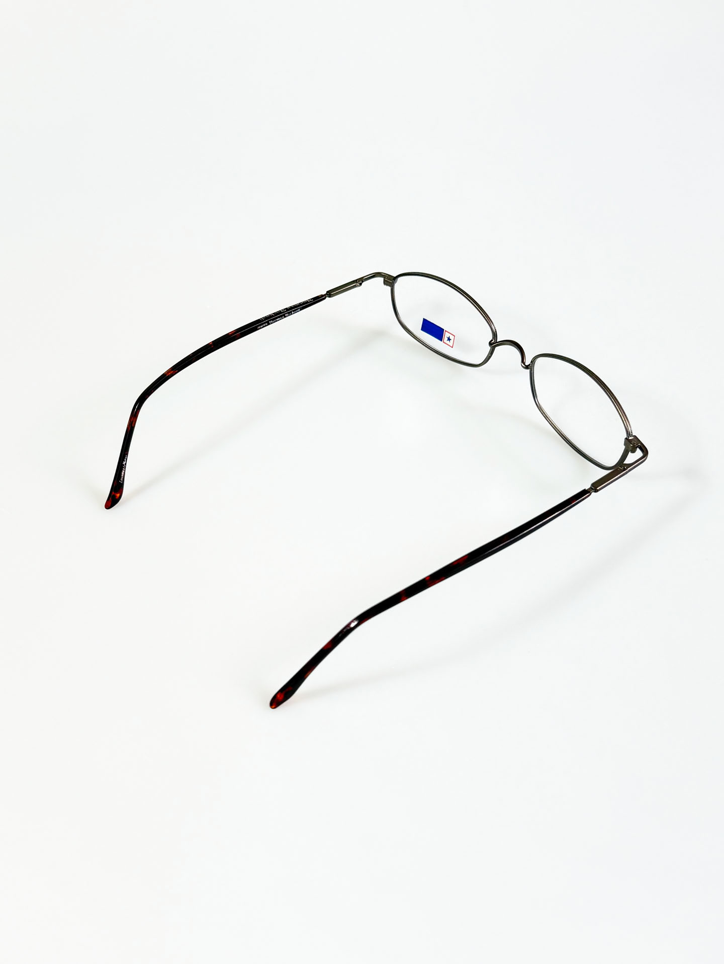 90’s Norman Rockwell Dark Silver Slim Oval Metal Glasses