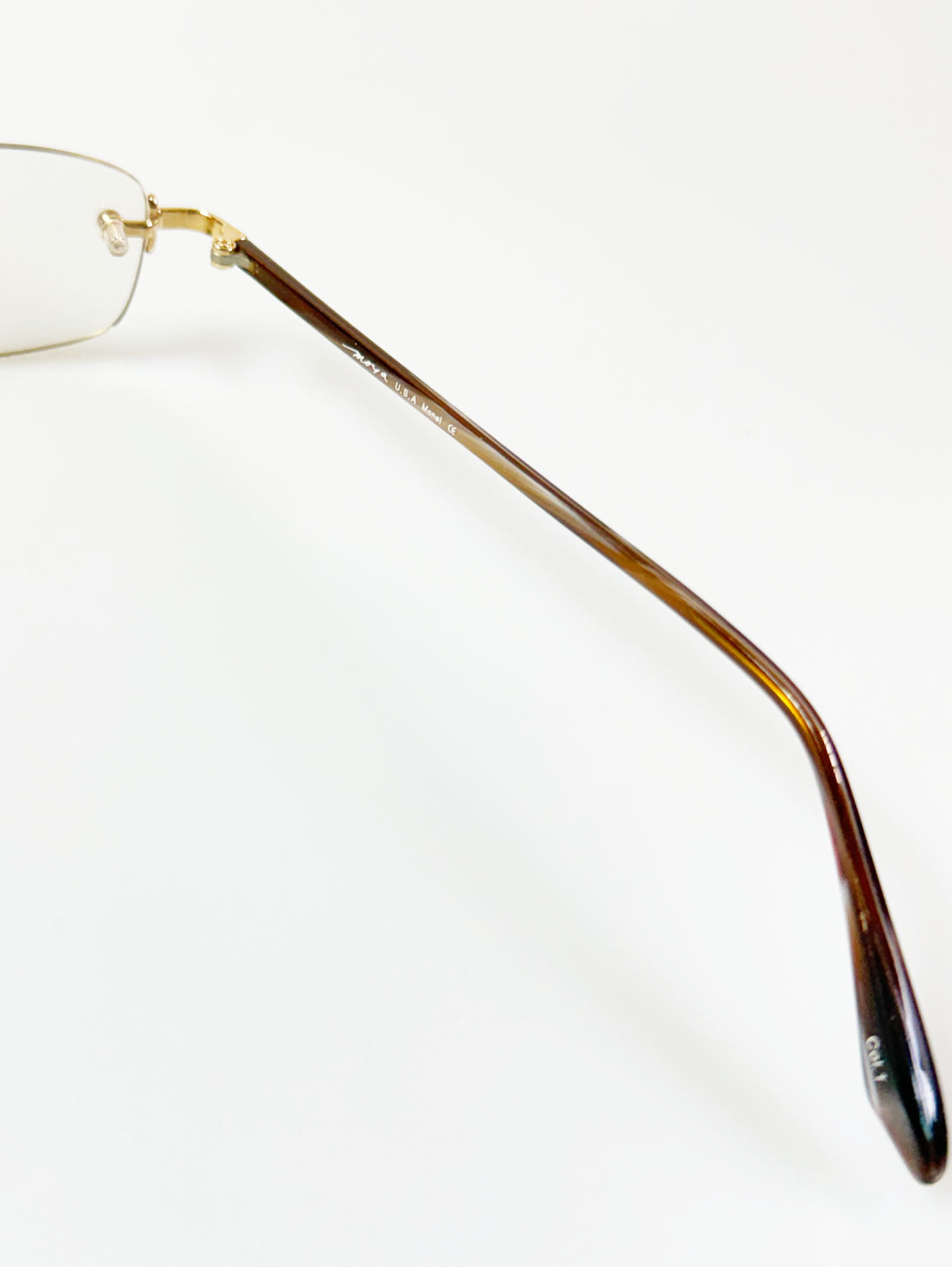 Moya New York Gold Square Rimless Metal Glasses