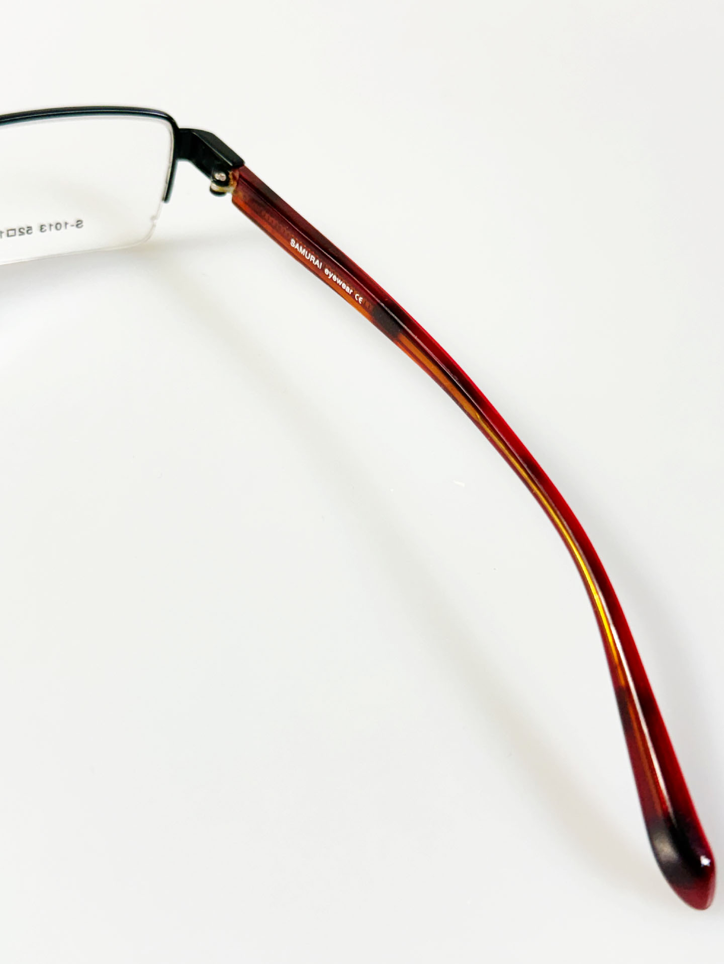 SAMURAI Eyewear Semi-Rimless Square Metal Frame Glasses