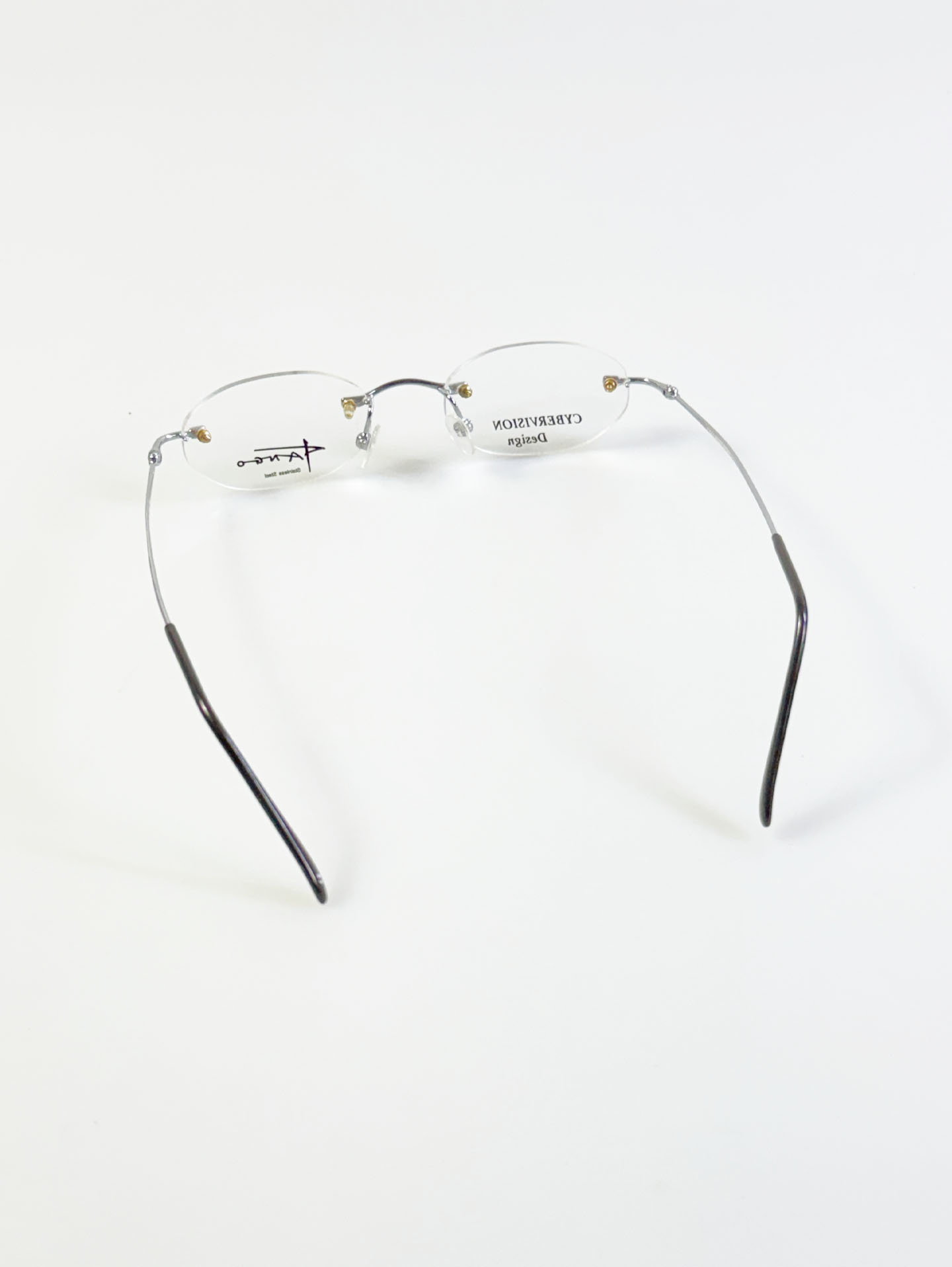 Tango Silver Oval Rimless Metal Glasses