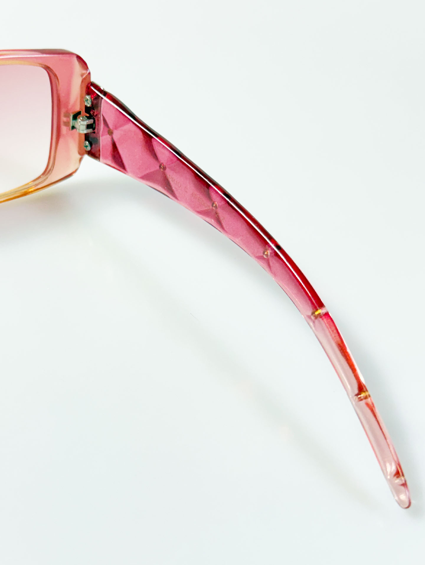 CAPRIO Translucent Pink Square Tinted Sunglasses