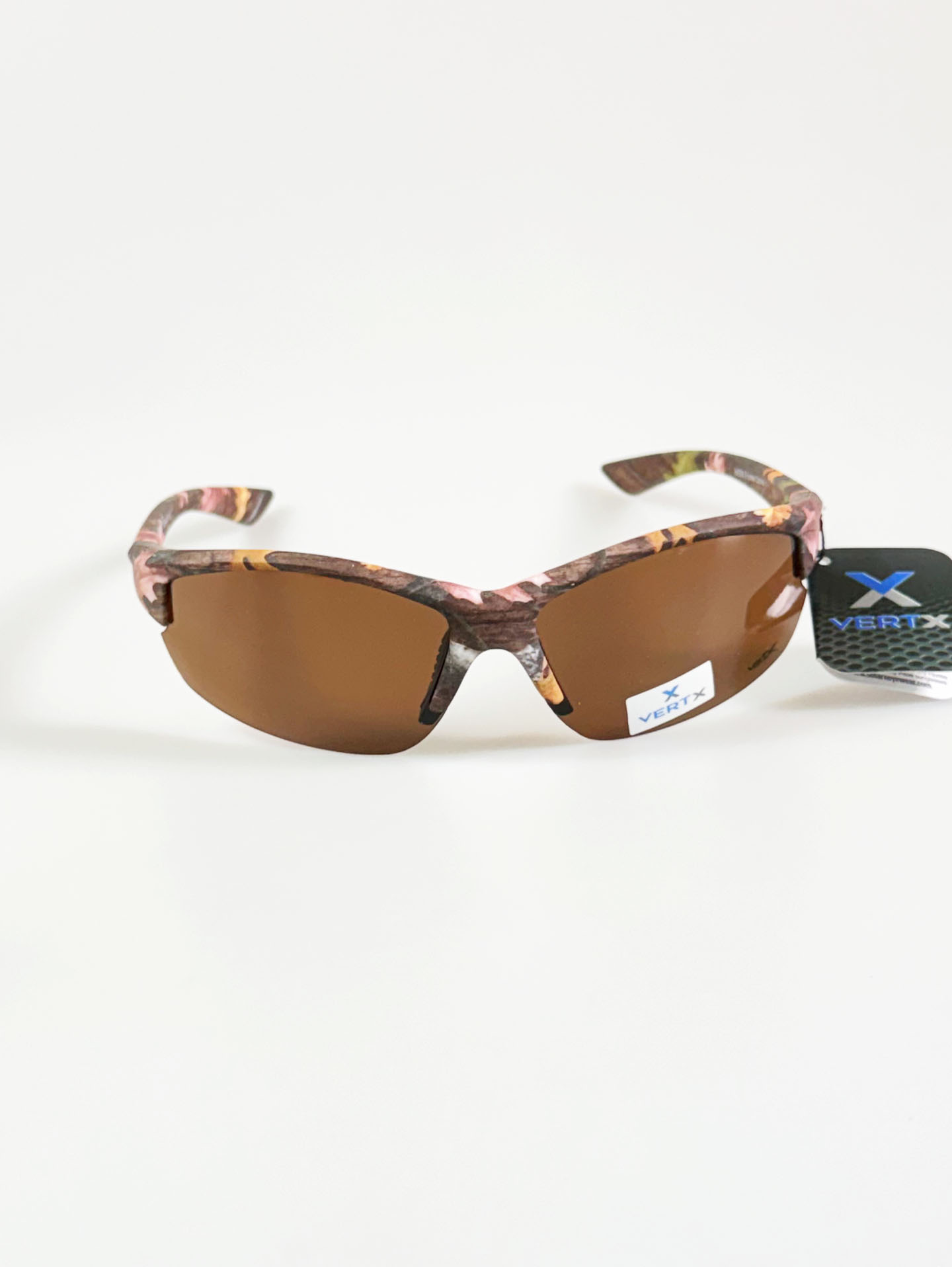 VERTX Realtree Pattern Wraparound Half-Rim Tint Sunglasses