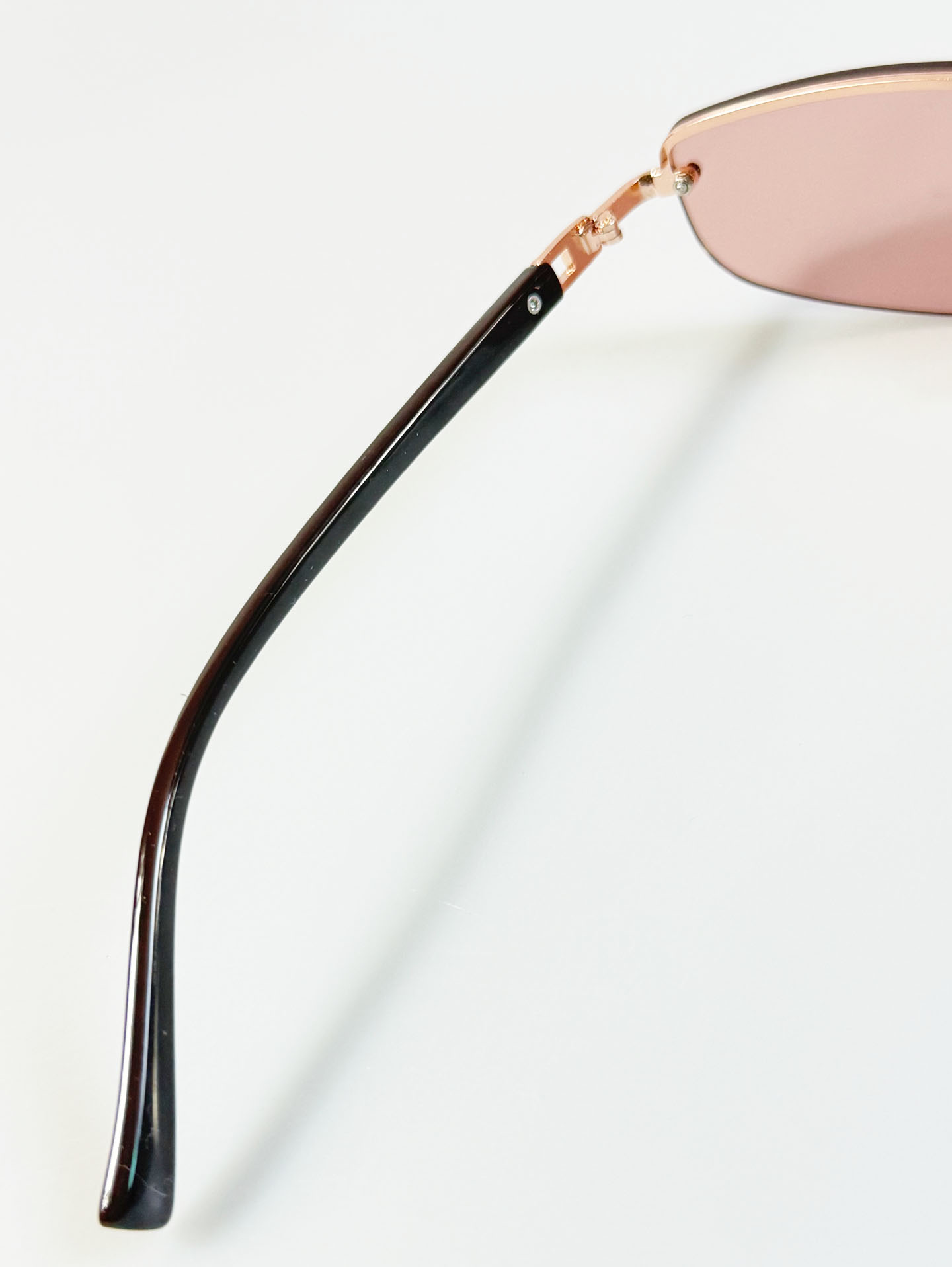 Rimless Square Metal Frame Tint Sunglasses