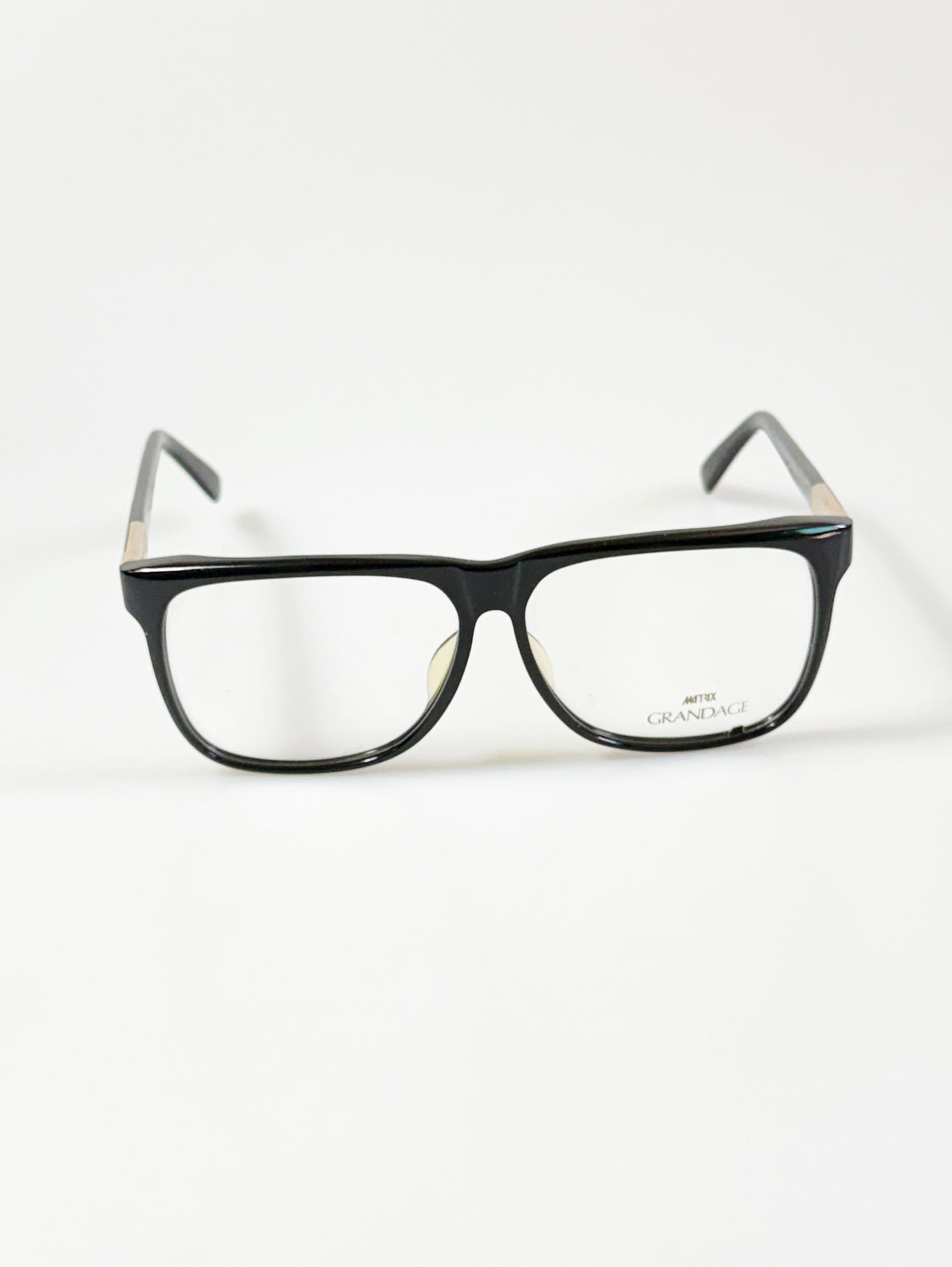 80's MATRIX GRANDAGE Black Oversized Square Frame Glasses