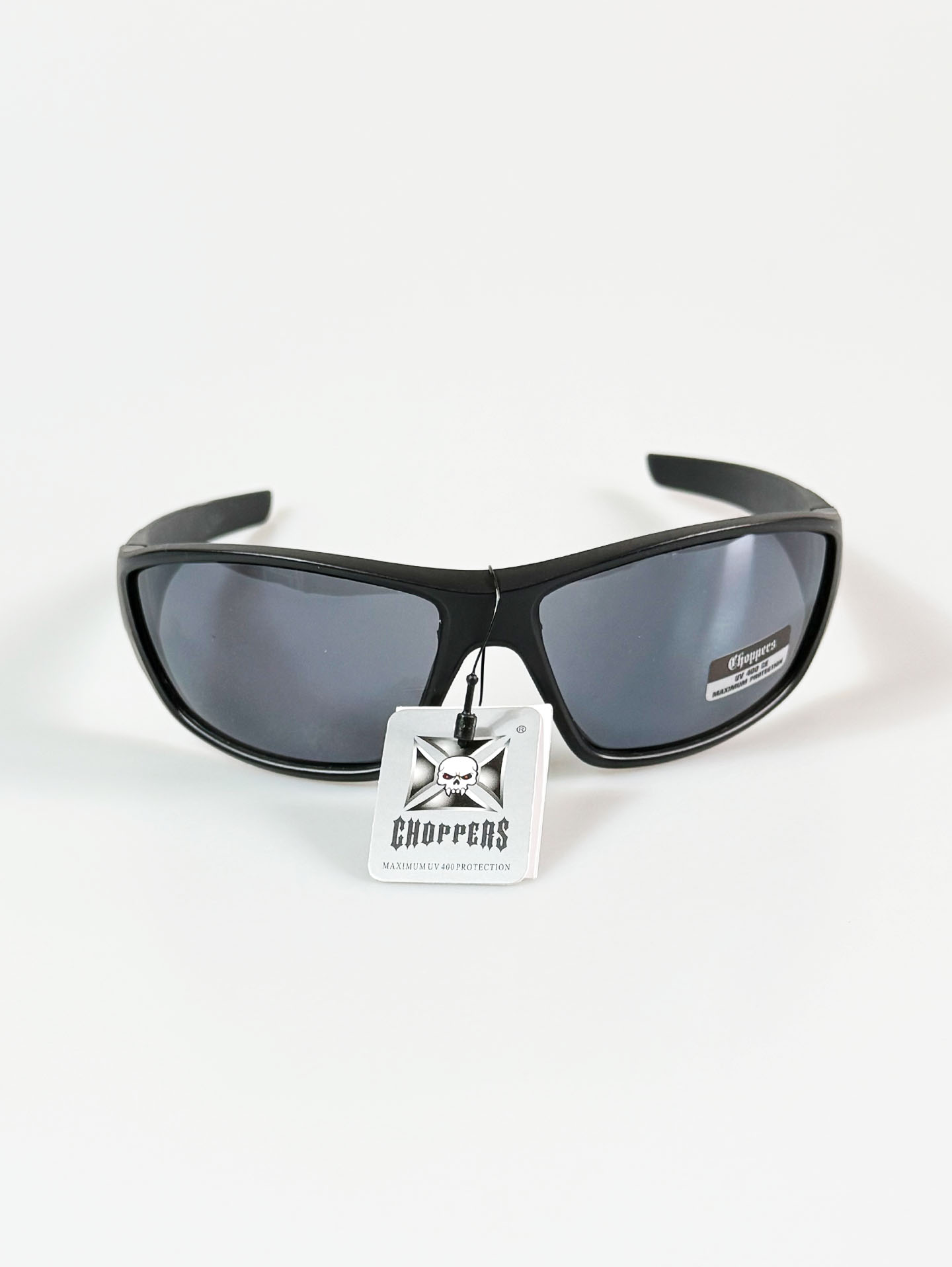 CHOPPERS Wraparound Matte Black Square Frame Sunglasses