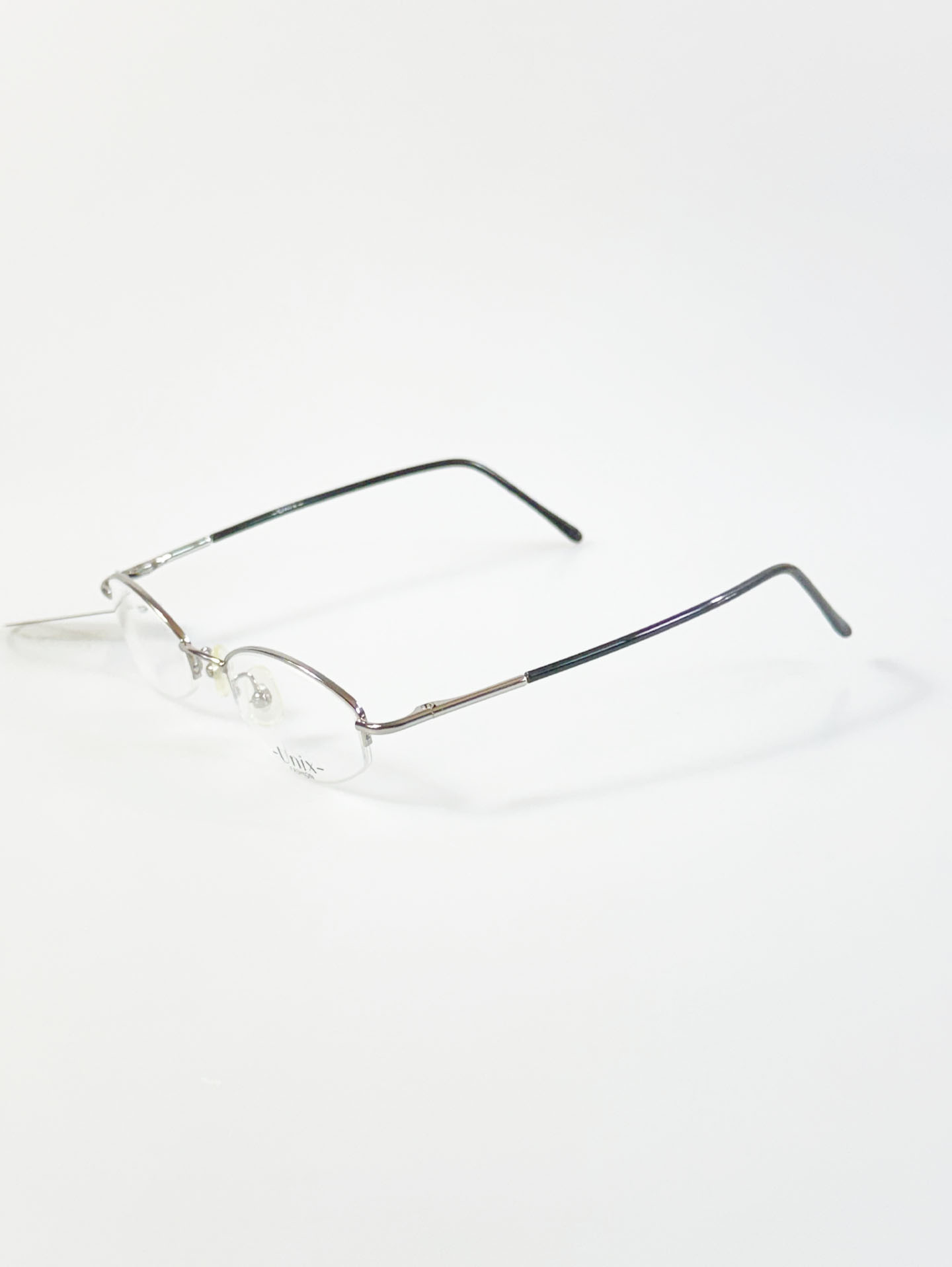 UNIX Silver Half-Rim Oval Metal Glasses