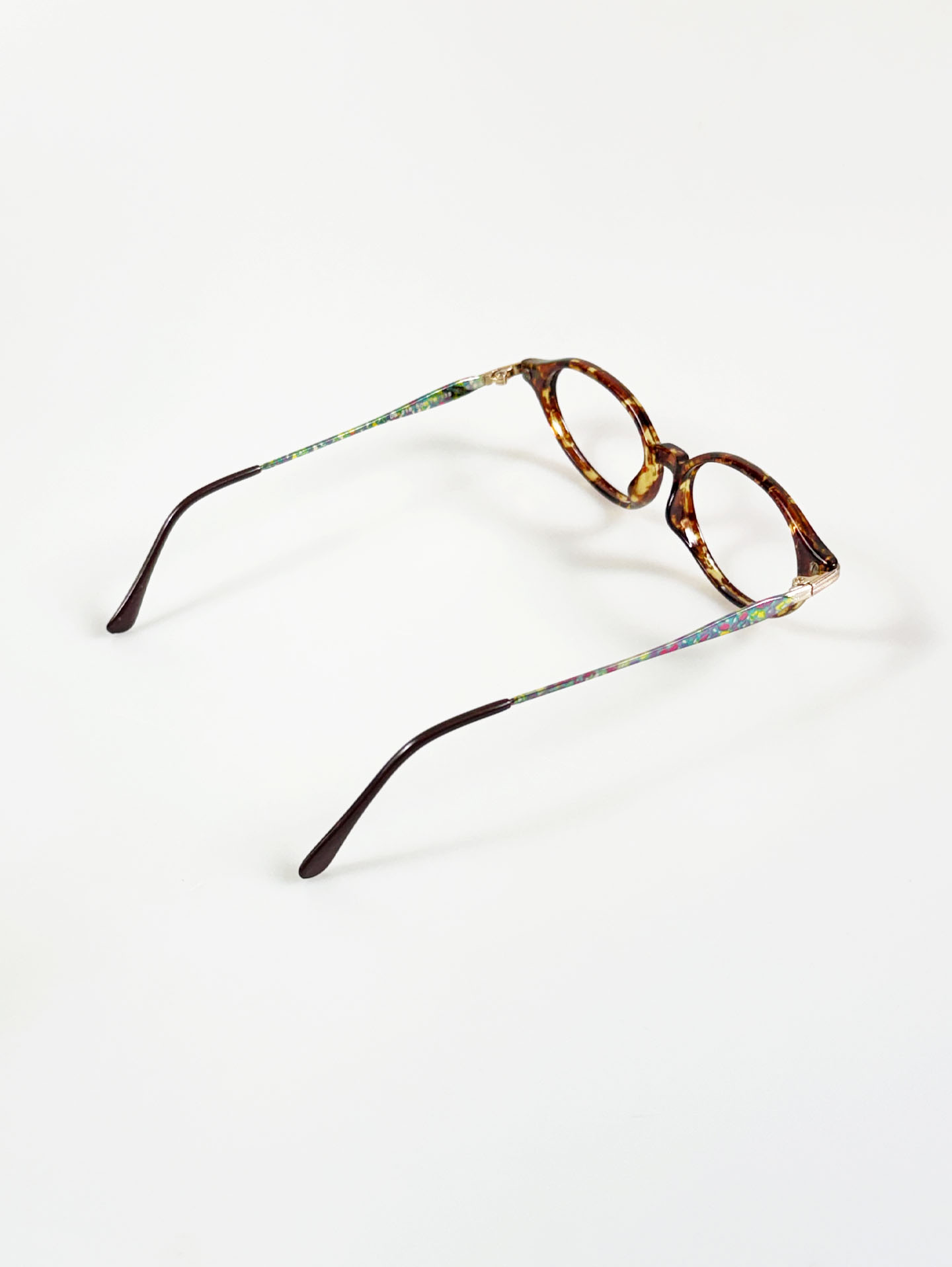 90's KASU Tortoiseshell Slim Oval Horn-Rim Glasses