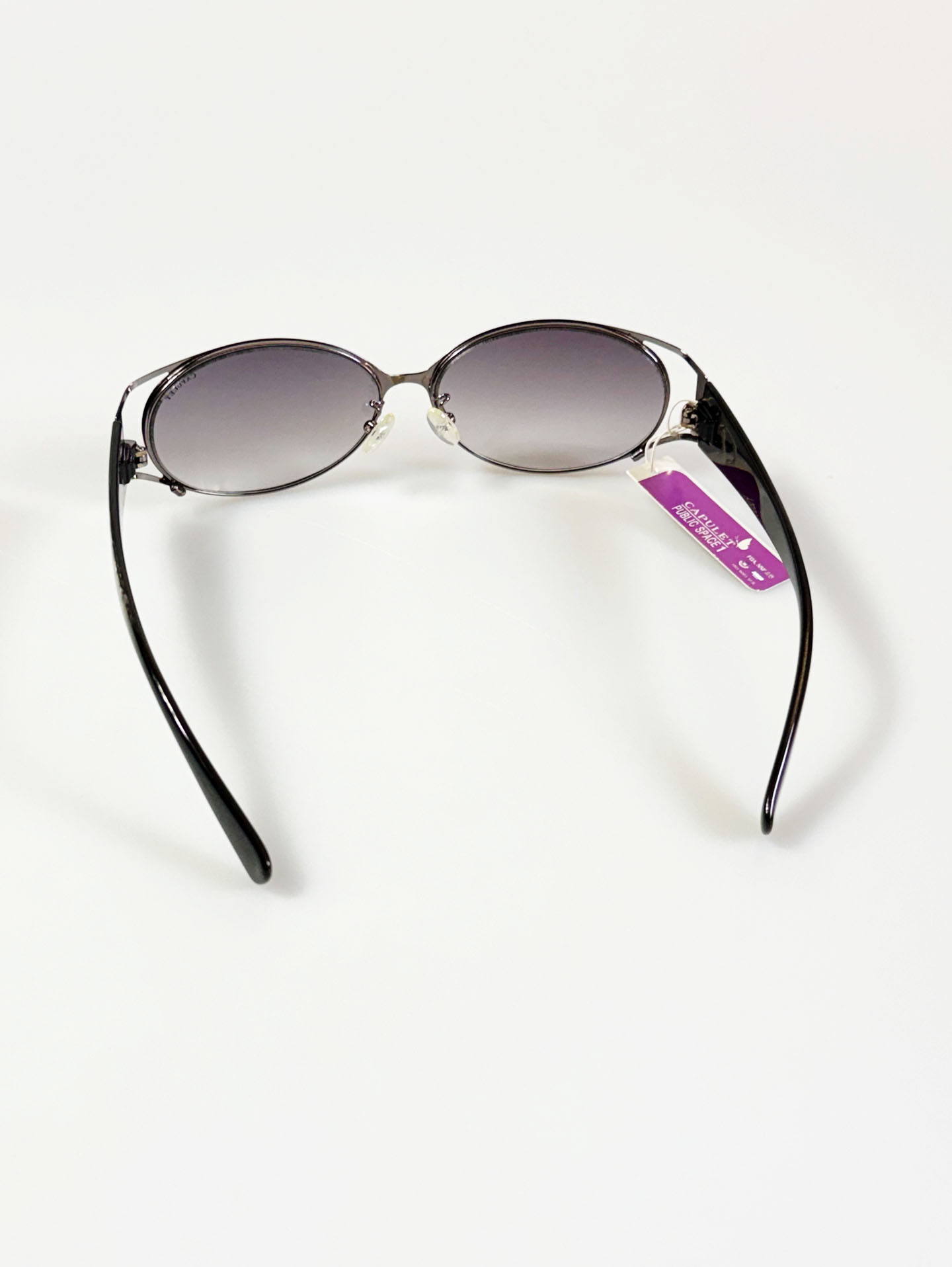 CAPULET Silver Oval Metal Combination Frame Sunglasses