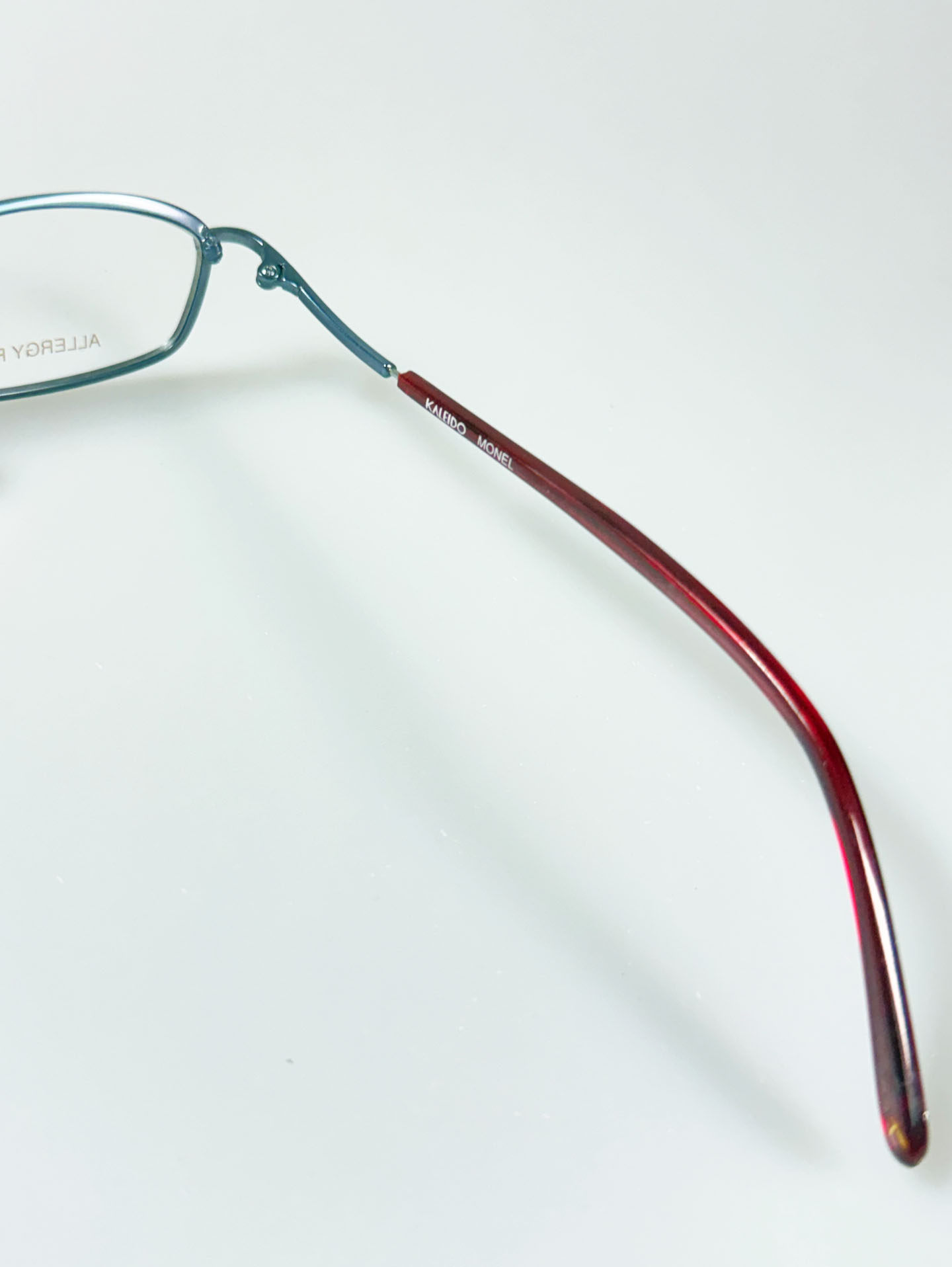 90's KALEIDO Slim Square Dual Tone Metal Frame Glasses