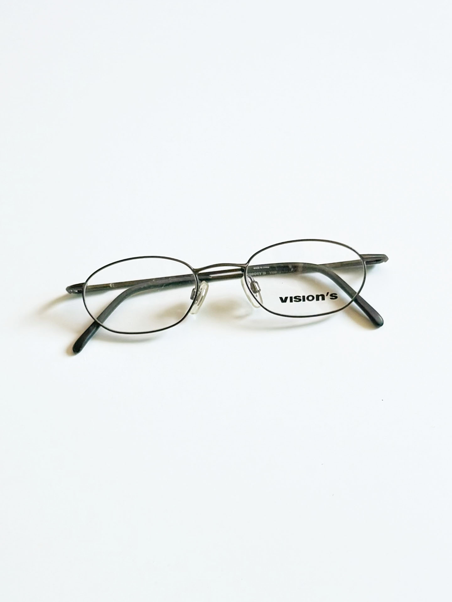 90’s Vision’s Slim Oval Grey Metal Glasses