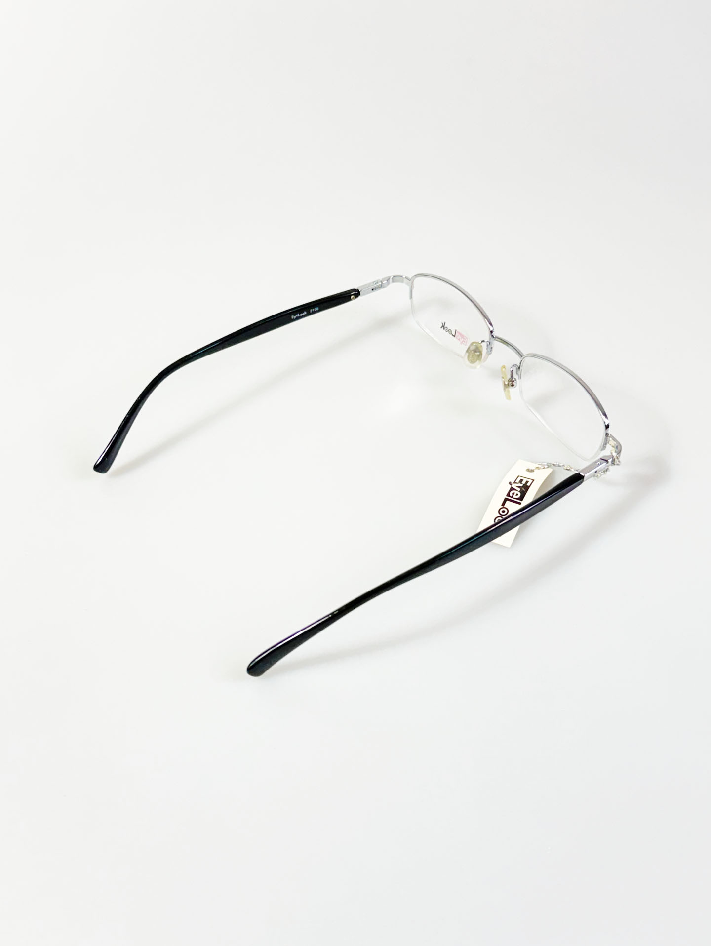 EyeLook Silver Square Half Rim Metal Glasses