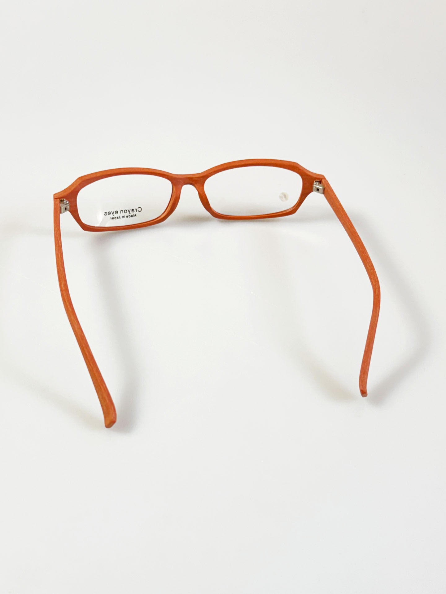 CRAYON EYES Wood Slim Square Frame Glasses (made in Japan)