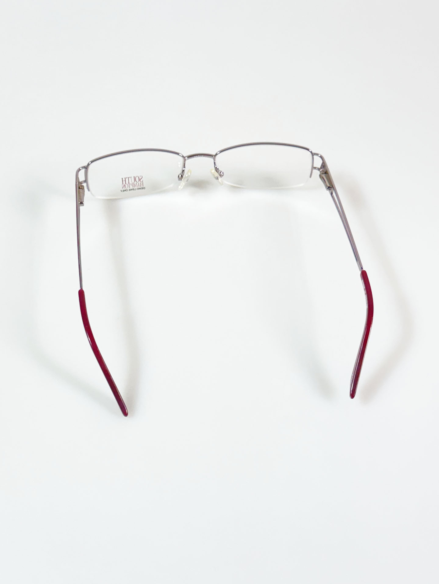 South Hampton Slim Square Half-Rim Metal Frame Glasses