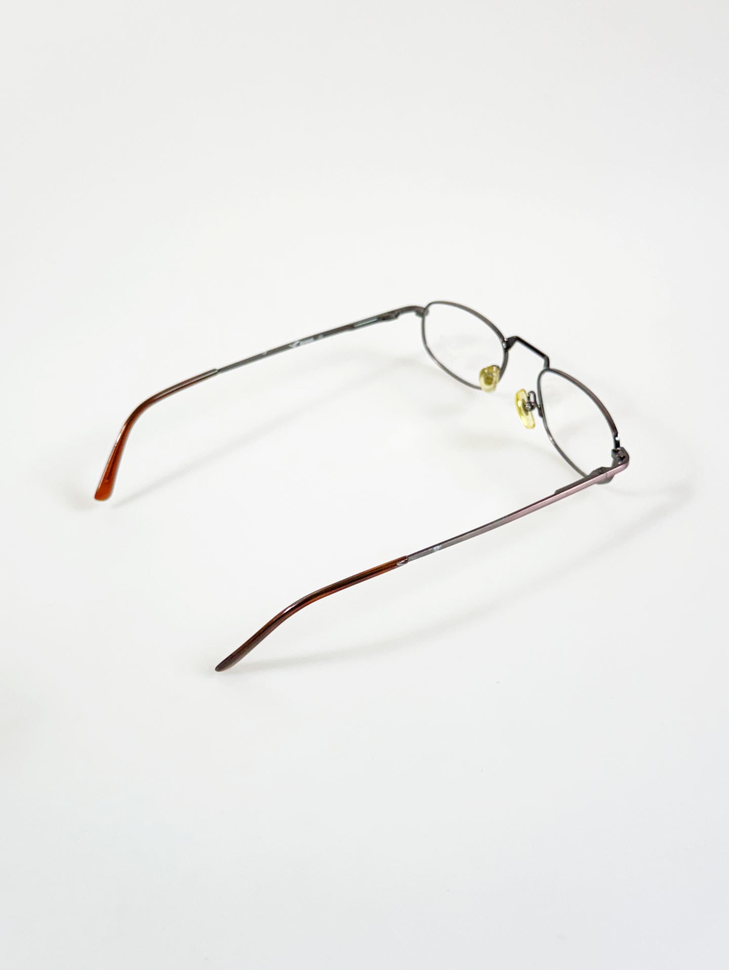 90's TREVI Slim Square Metal Frame Glasses