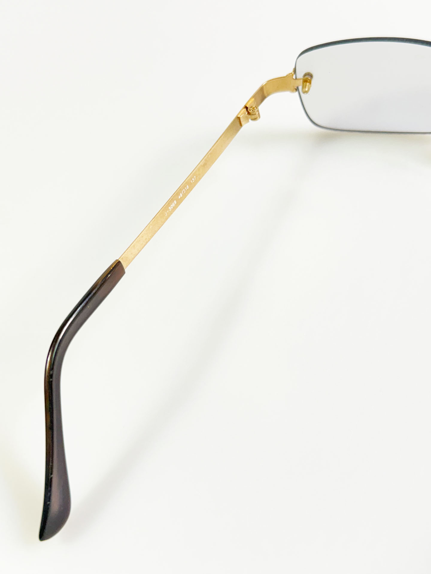 JEEP Gold Rimless Square Metal Glasses