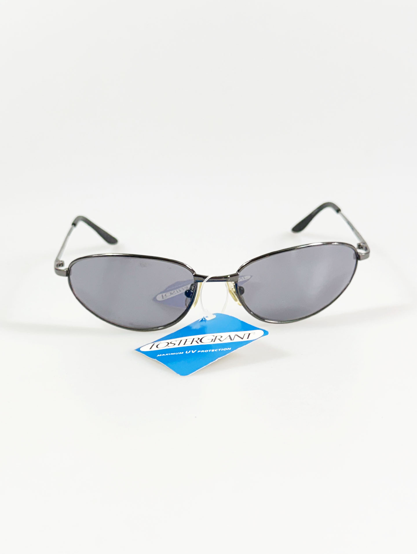 FOSTER GRANT Gunmetal Slim Oval Sunglasses