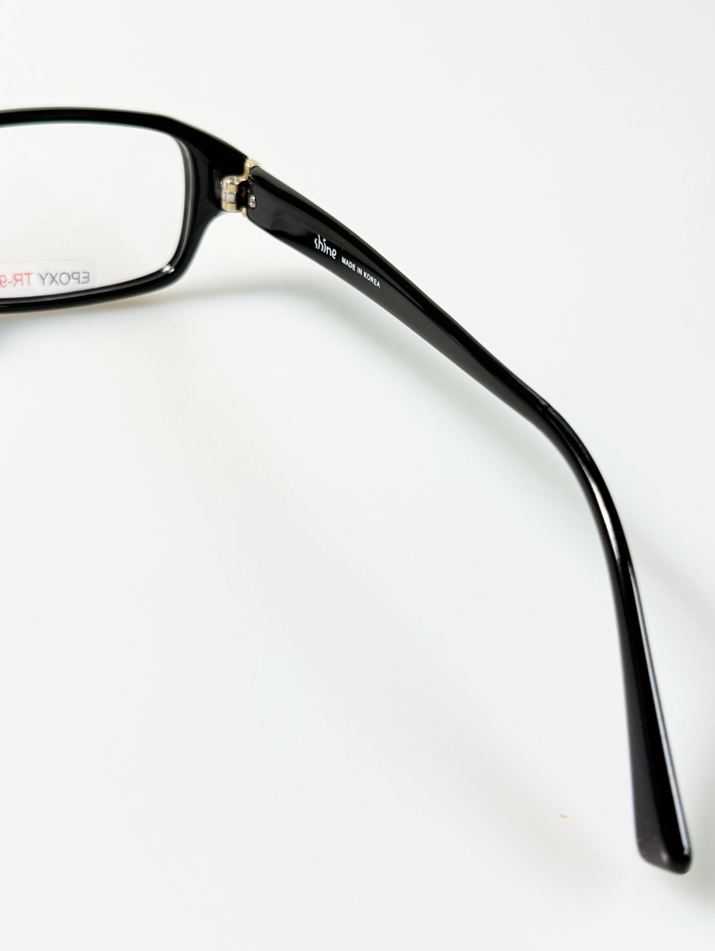 SHINE Epoxy Black Square Horn-Rim Frame Glasses