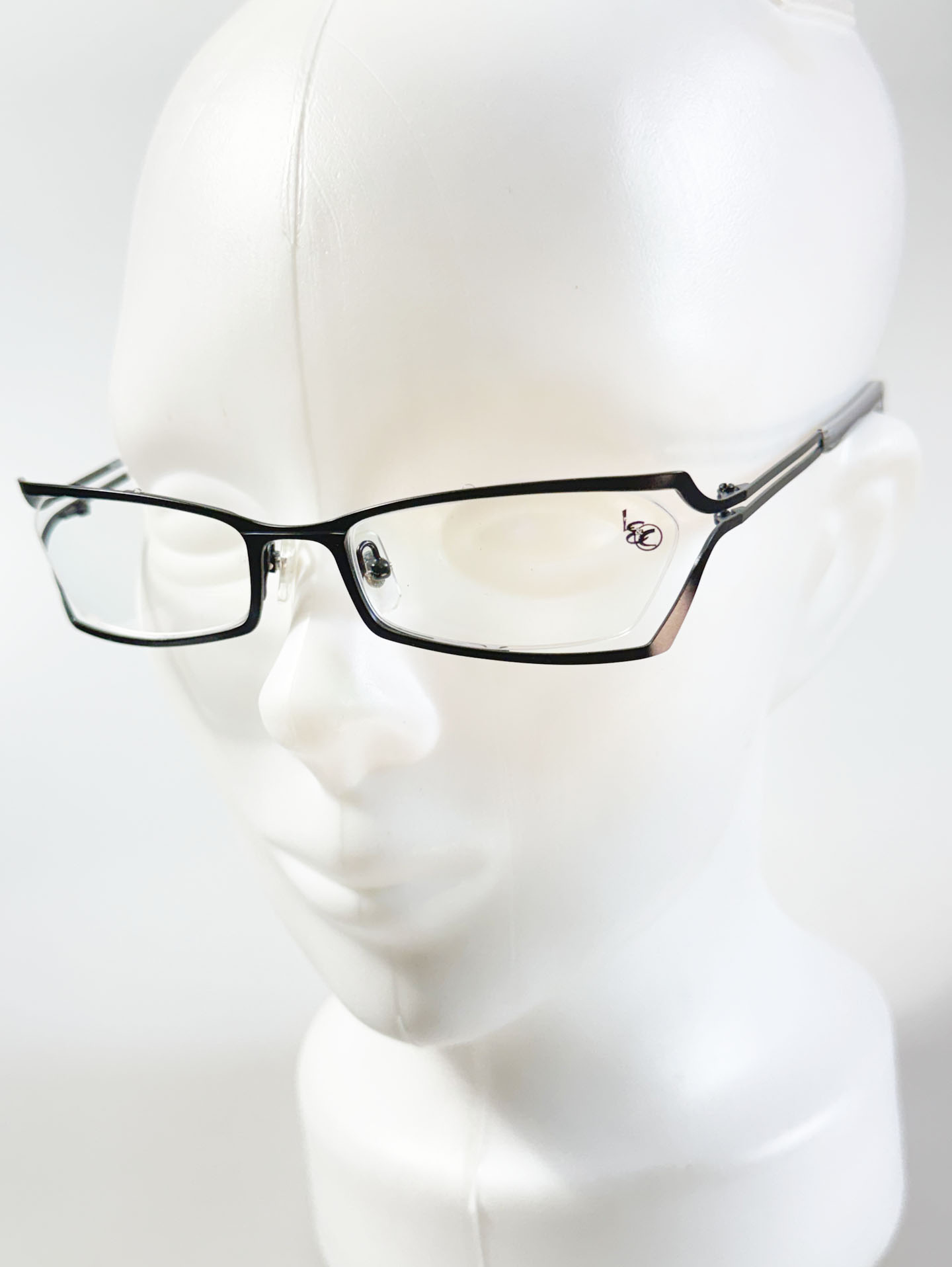 DENEBOLA Black & Silver Geometric Rectangular Glasses Collection / 2 Colors