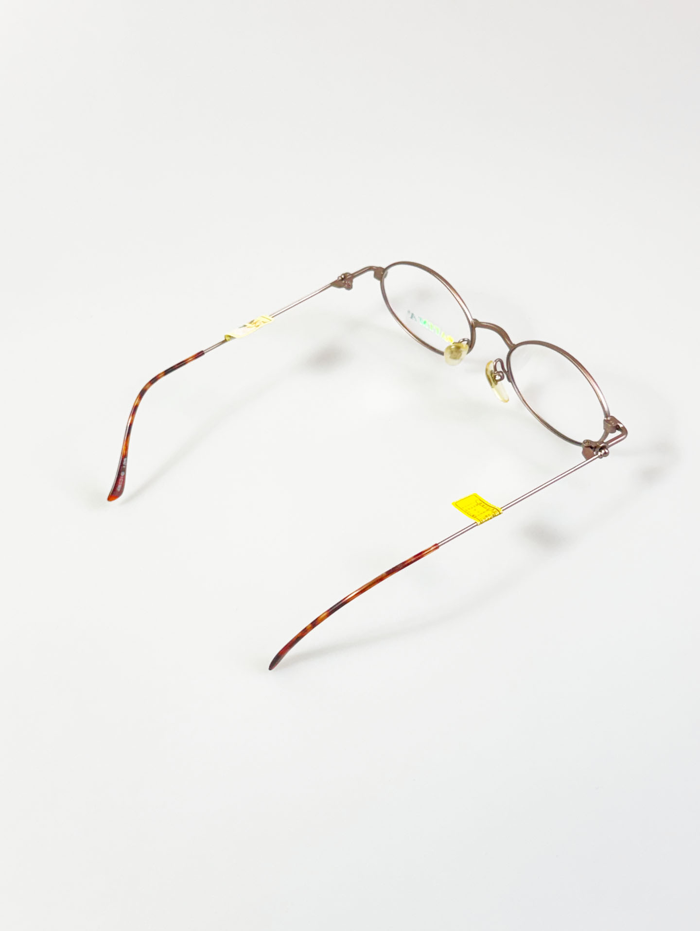 PATIMA Bronze Brown Slim Oval Metal Frame Glasses