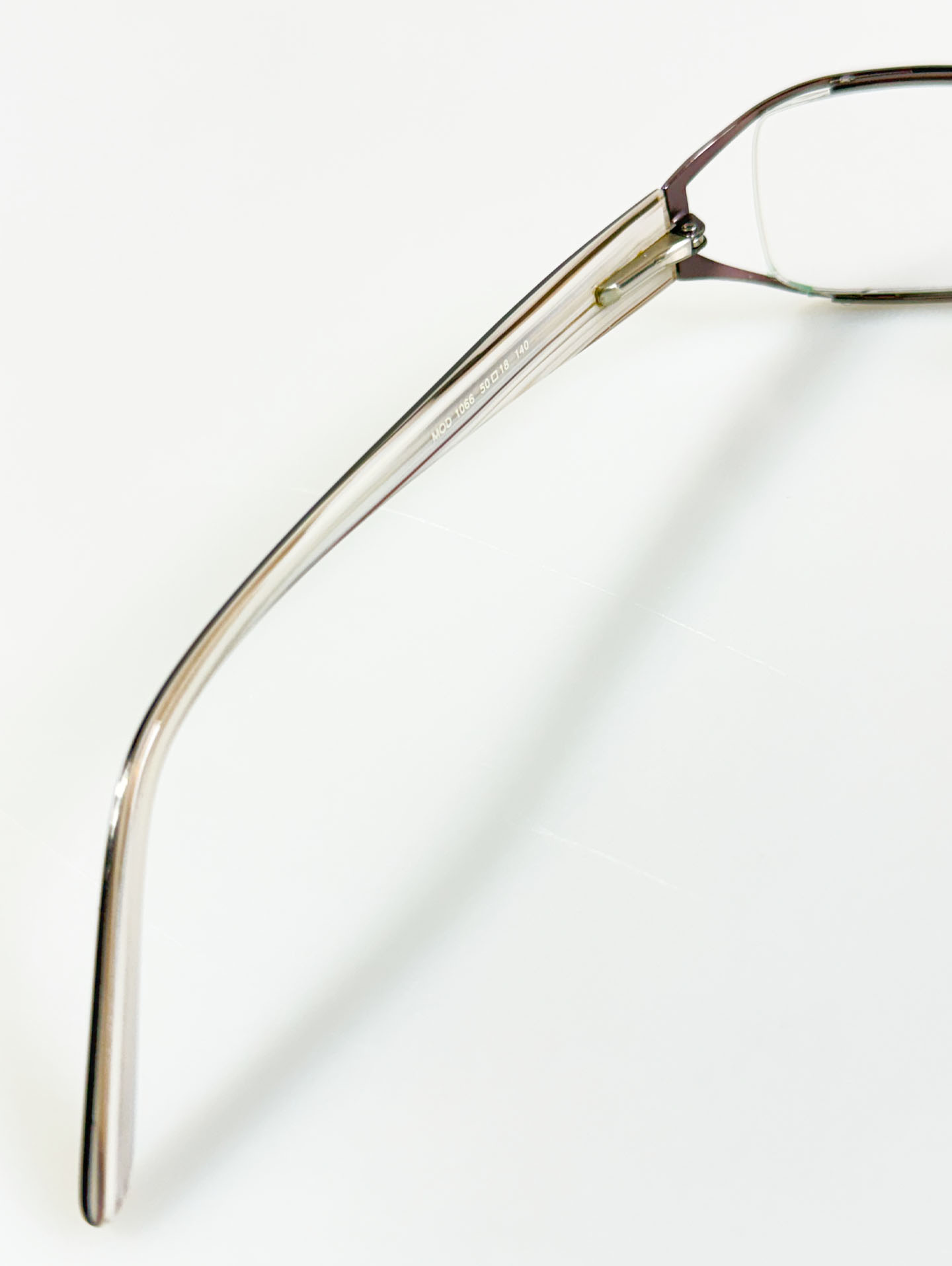 PRIME EYEWEAR Brown Slim Square Metal Frame Glasses