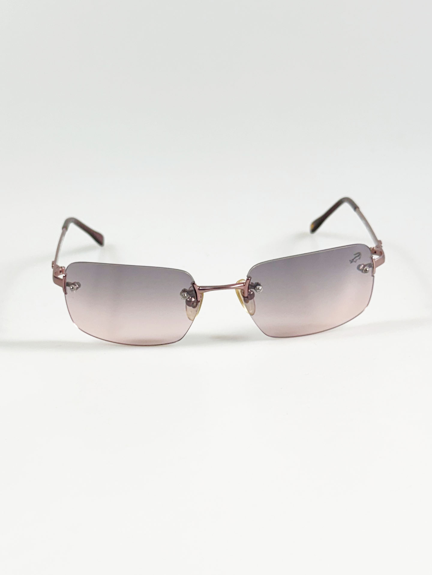 90's CARTELO Rimless Square Metal Tint Sunglasses