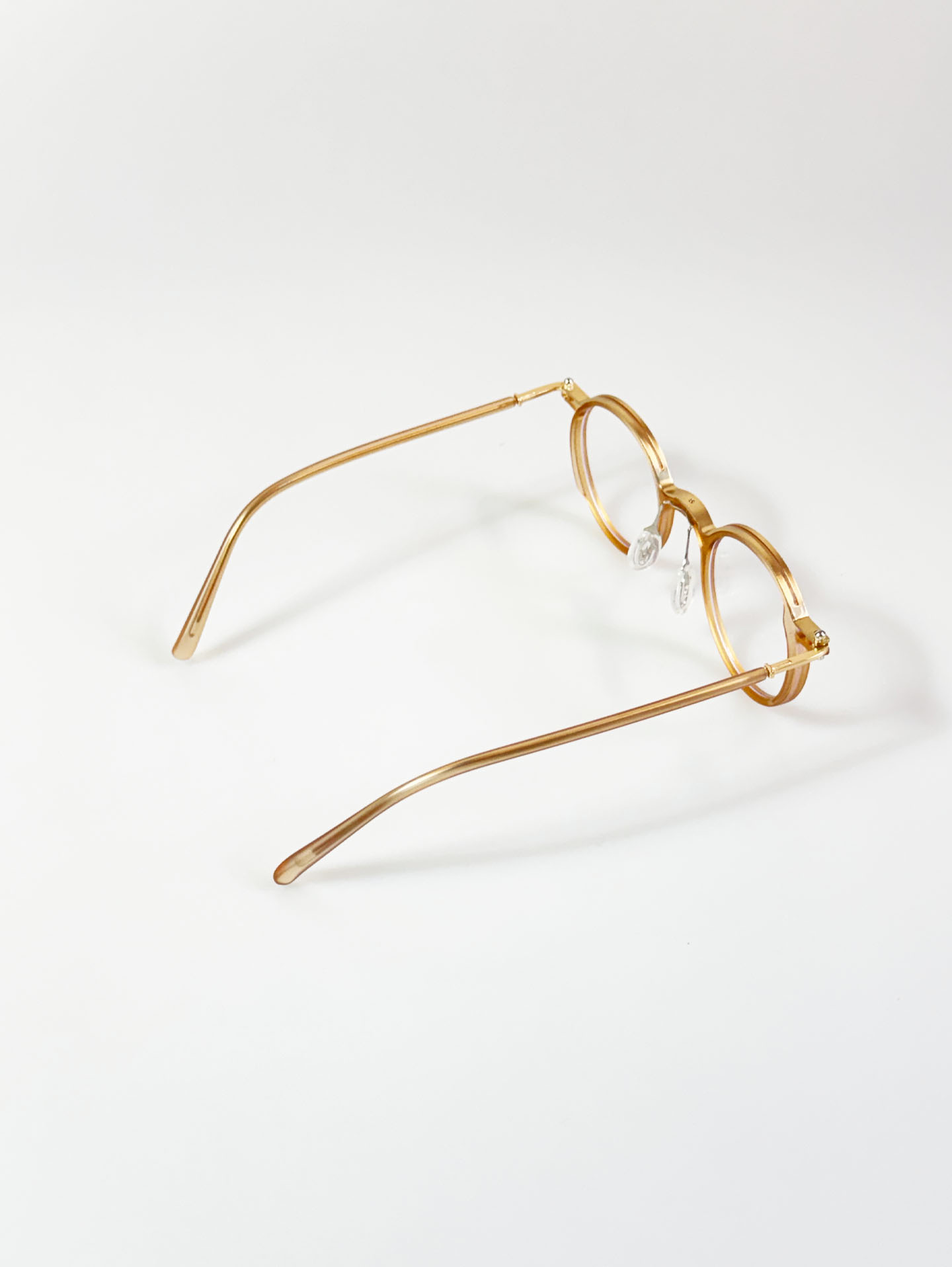 Classic Round Brown Combo Frame Glasses