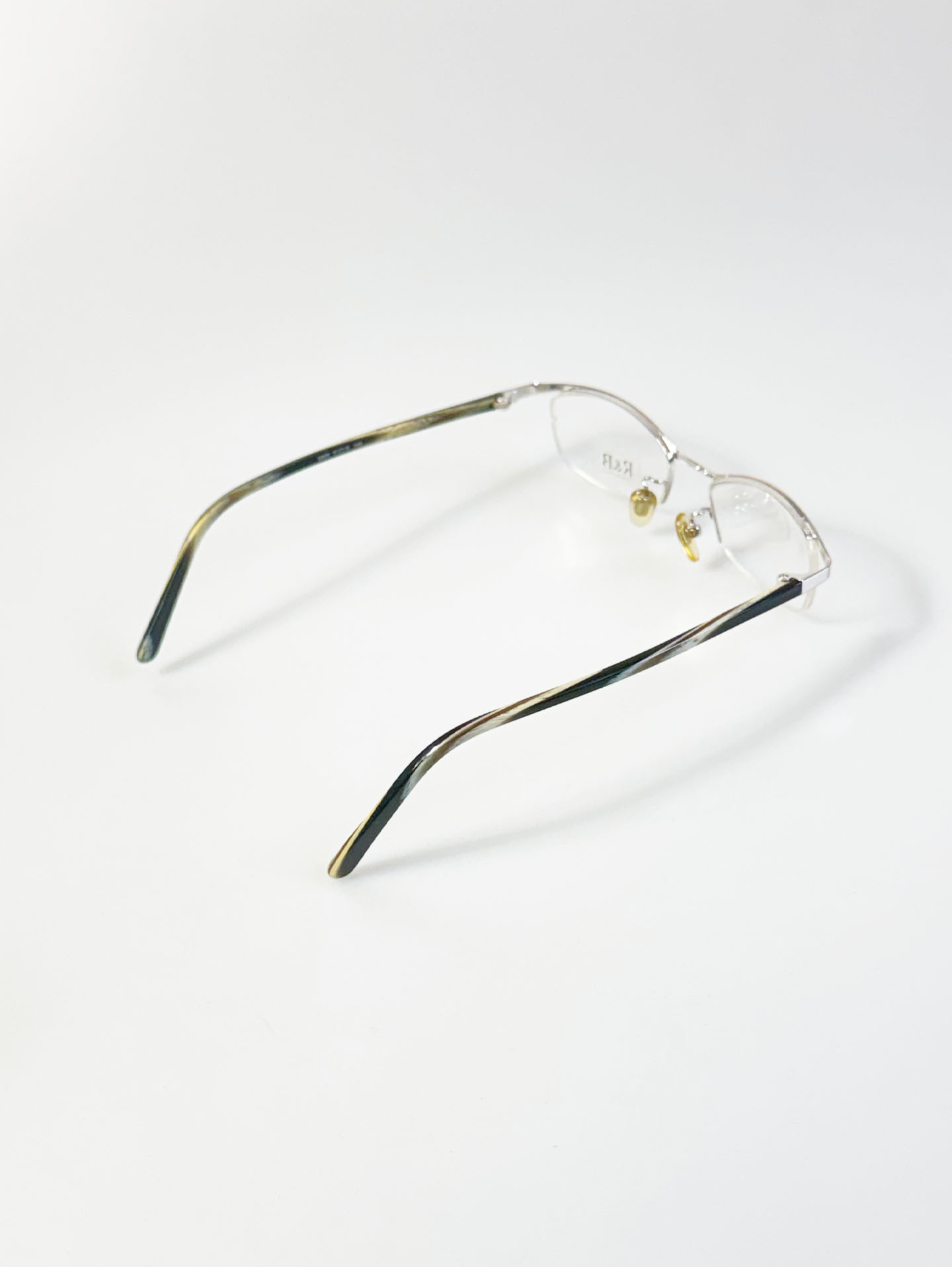 R&B Eyewear Silver Half-Rim Metal Frame Glasses