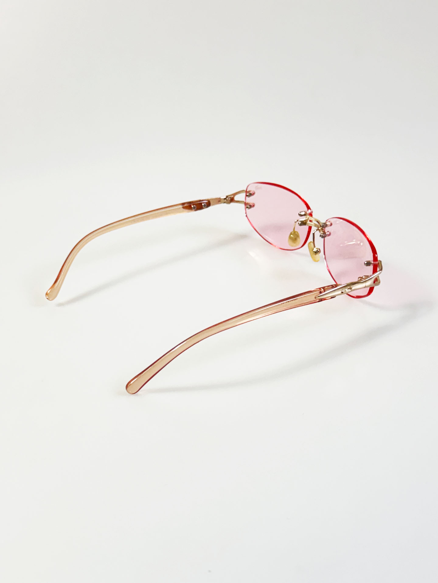90's CROCOKIDS Rimless Oval Metal Tint Sunglasses