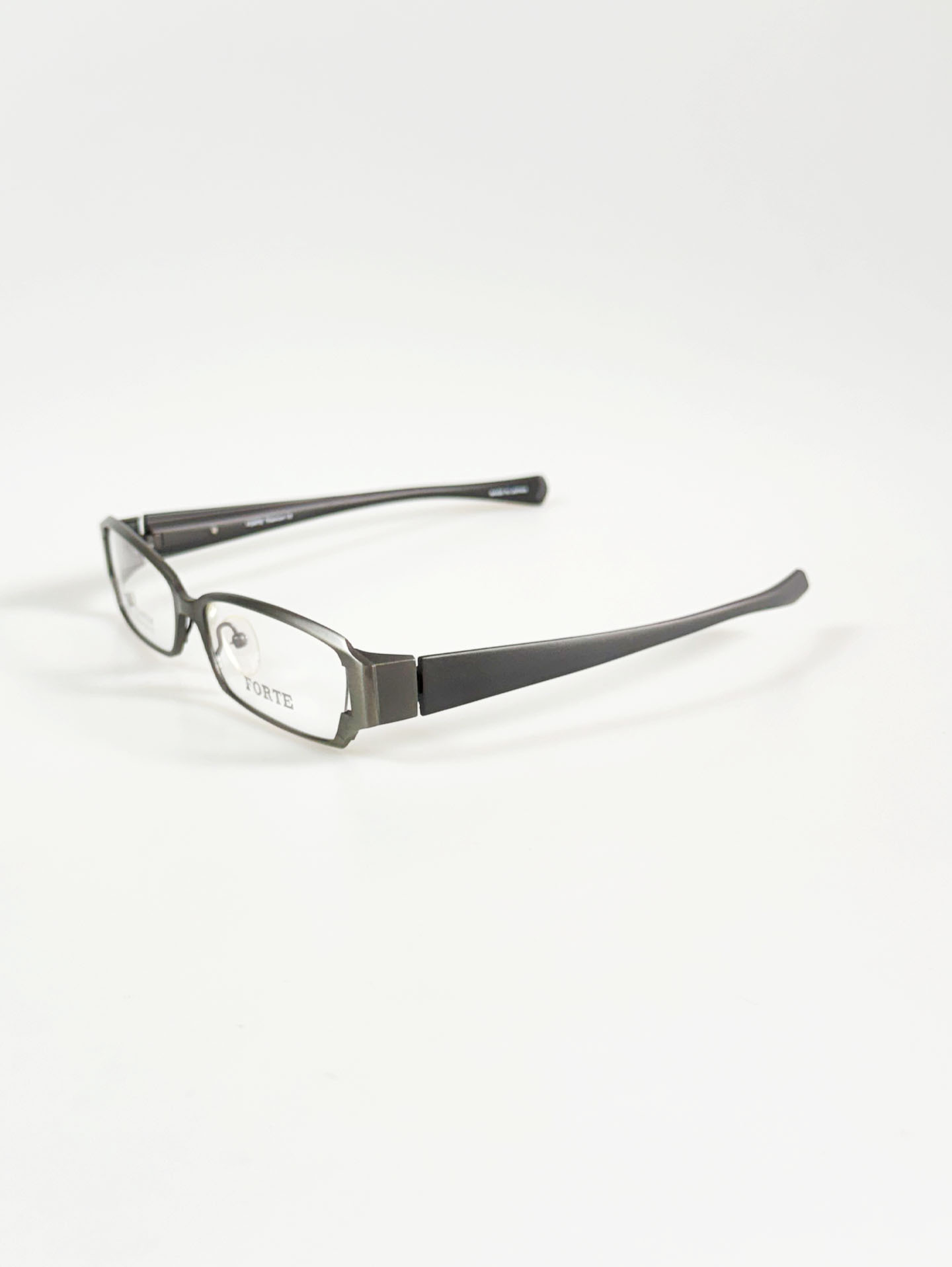 FORTE Gray Pure Titanium Slim Square Glasses