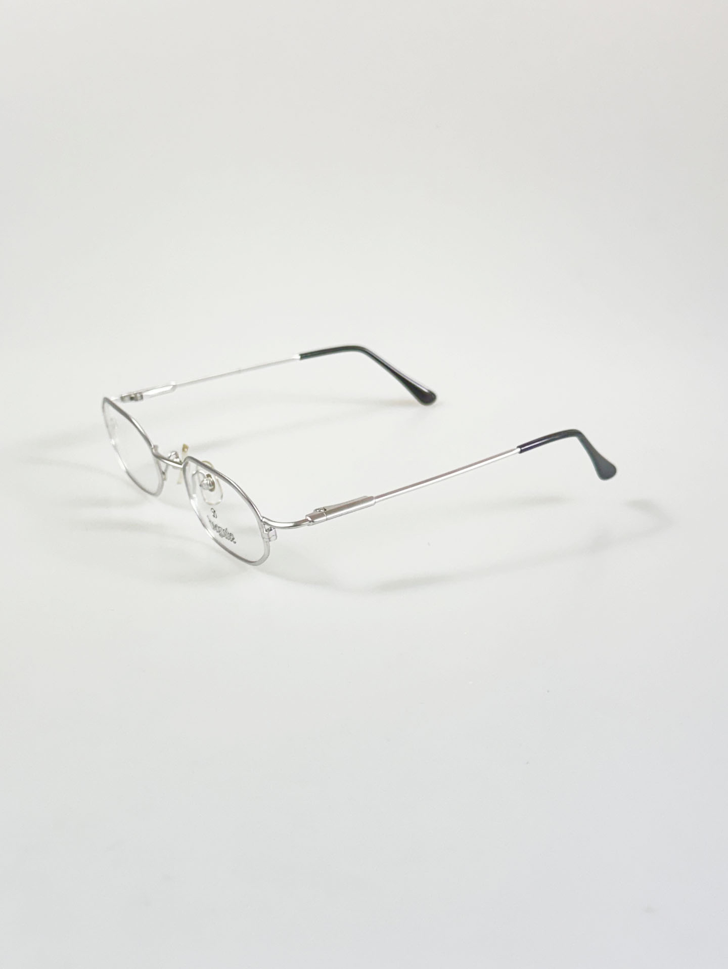 DIGNITE Silver Slim Oval Metal Glasses