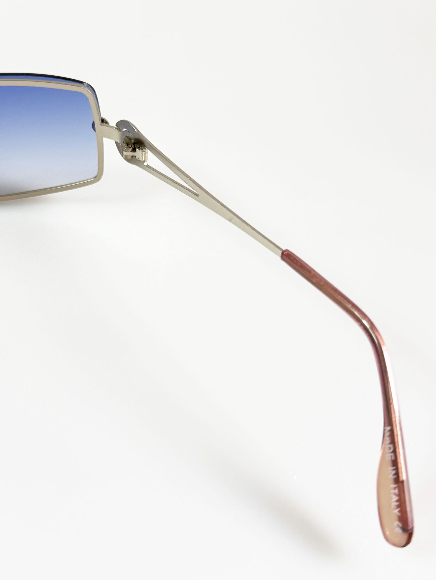 Rimless Wraparound Goggle Shield Metal Frame Sunglasses