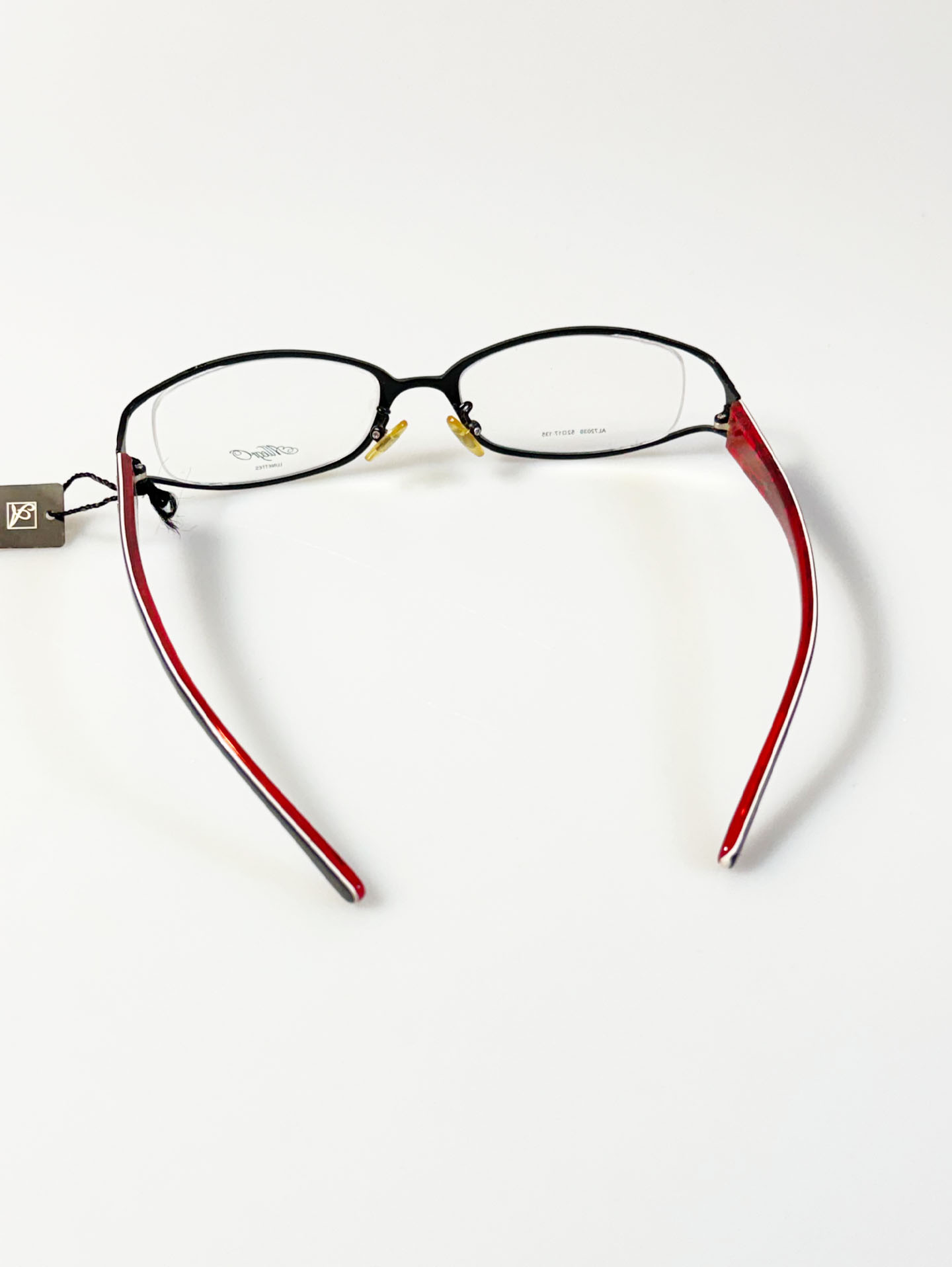 ALLEGRO Black Metal Slim Square Frame Glasses