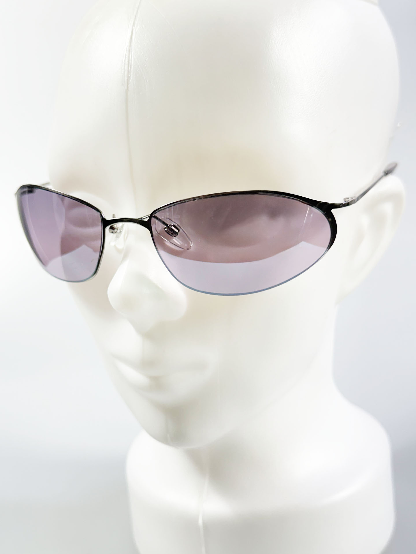 ONE SELF Slim Oval Metal Tint Sunglasses