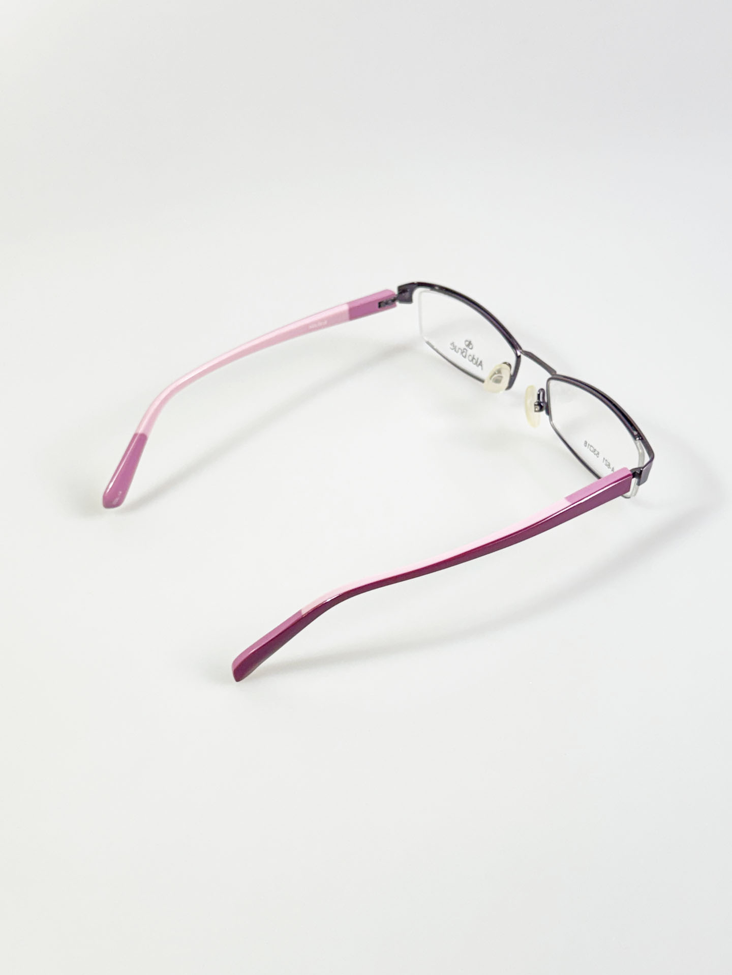 Aldo Brue Purple Slim Square Metal Glasses