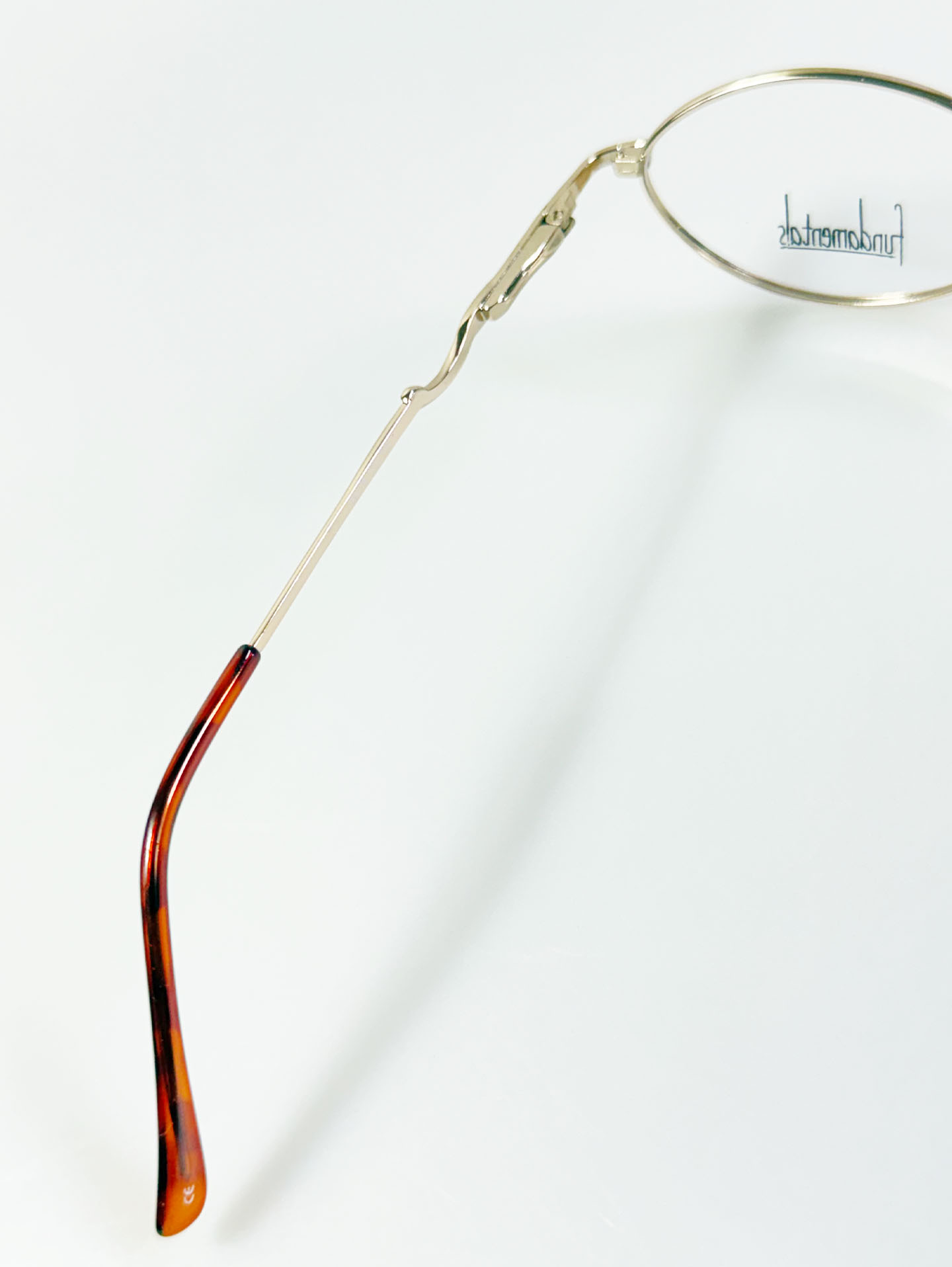 Fundamentals Gold Slim Oval Metal Frame Glasses