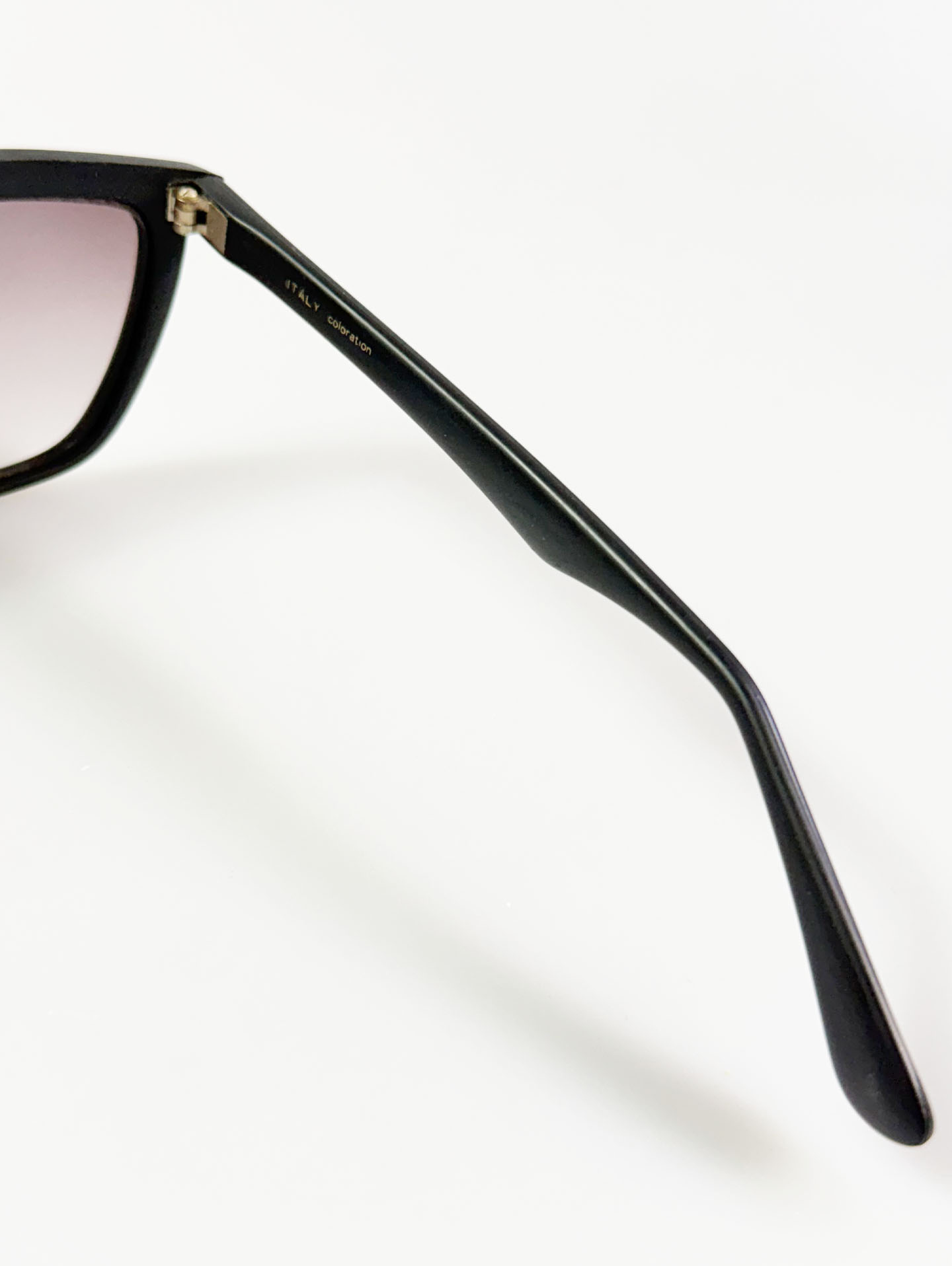 90's TECH Square Wrap-Style Matte Black Frame Sunglasses