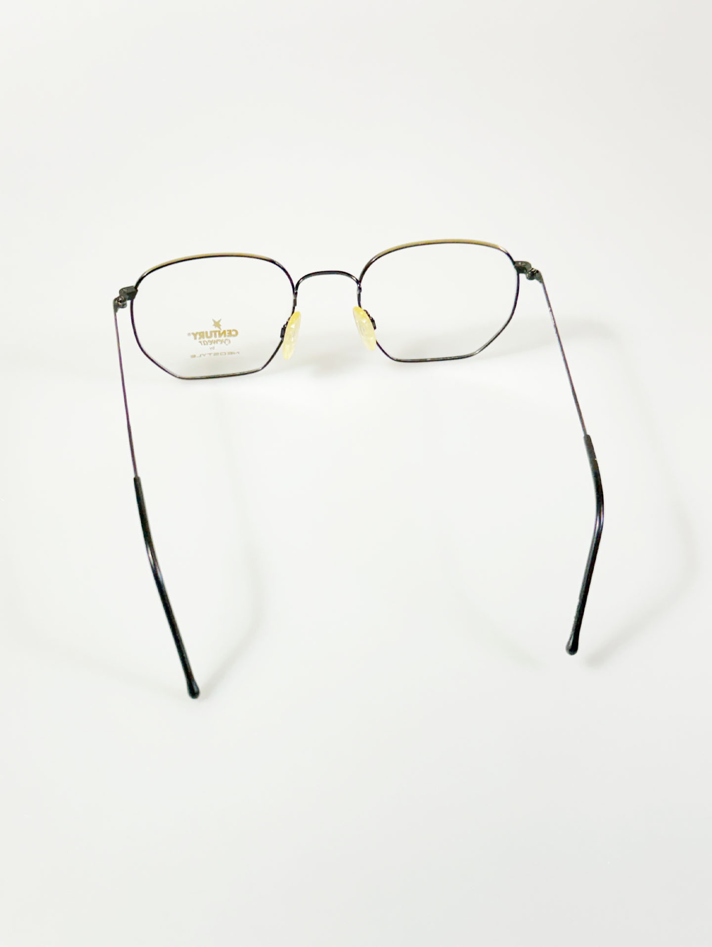 90's Century Eyewear Marble Square Metal Frame Glasses