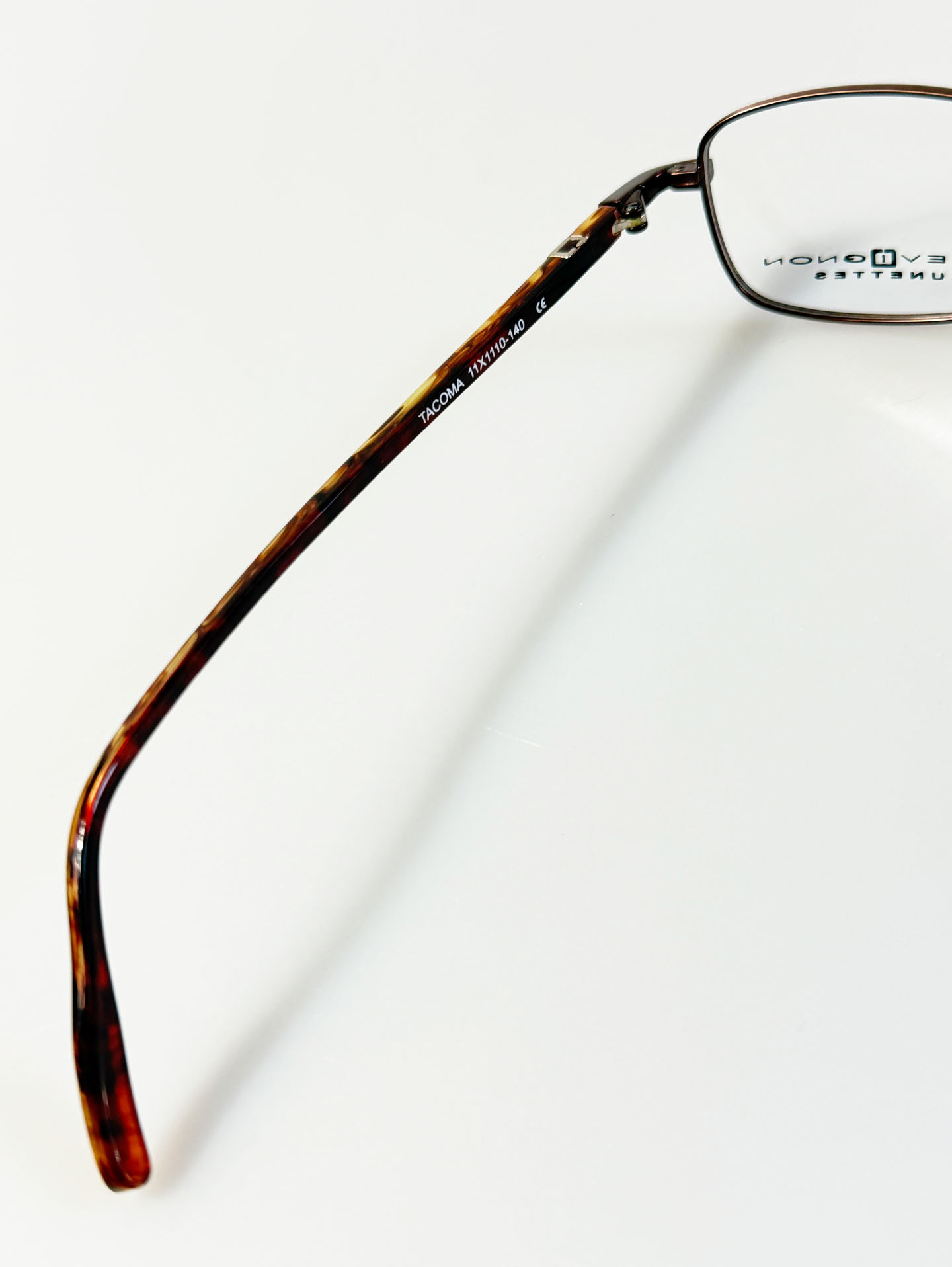 90's CHEVIGNON LUNETTES Brown Slim Square Metal Glasses