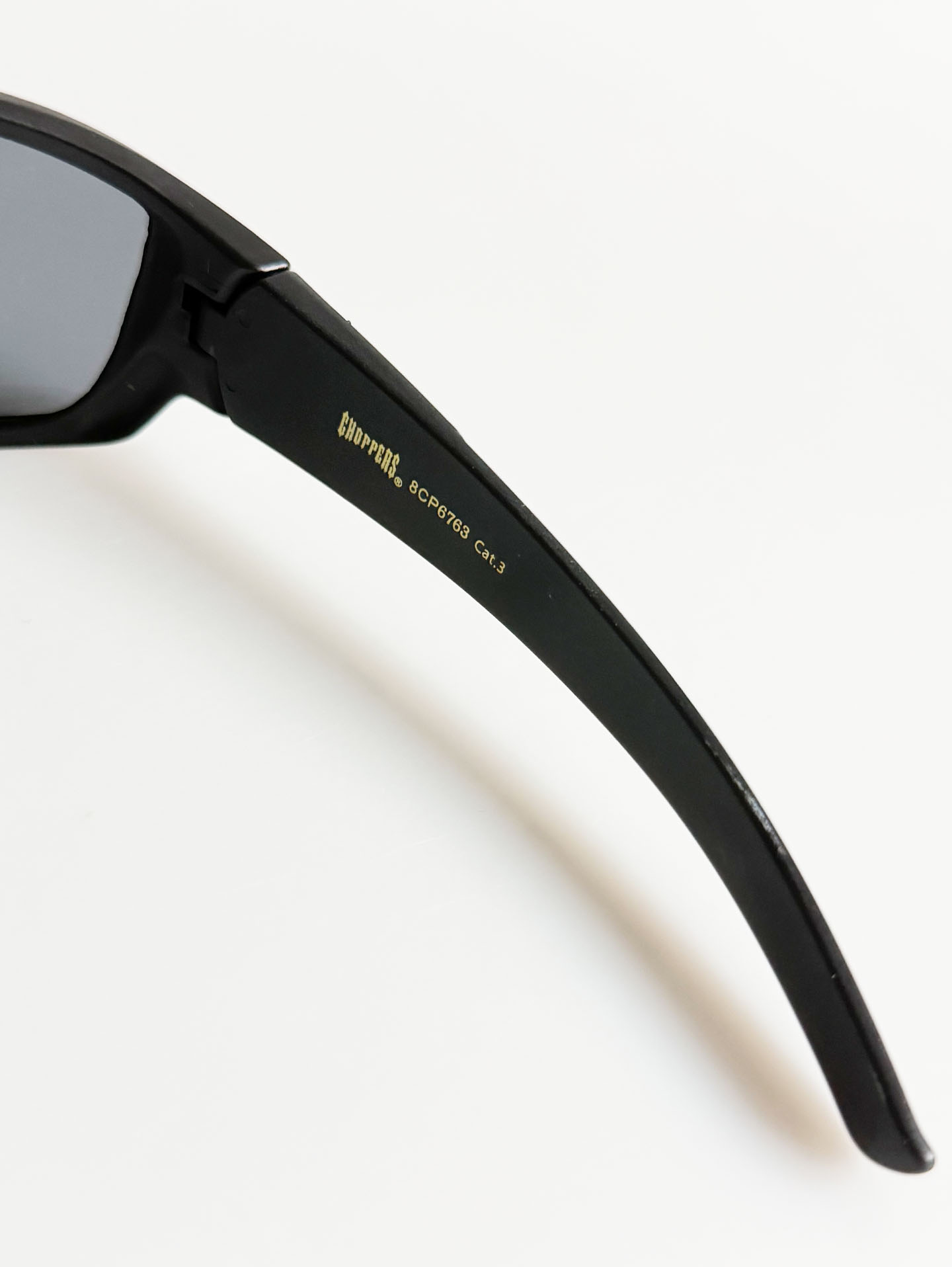 CHOPPERS Wraparound Matte Black Square Frame Sunglasses