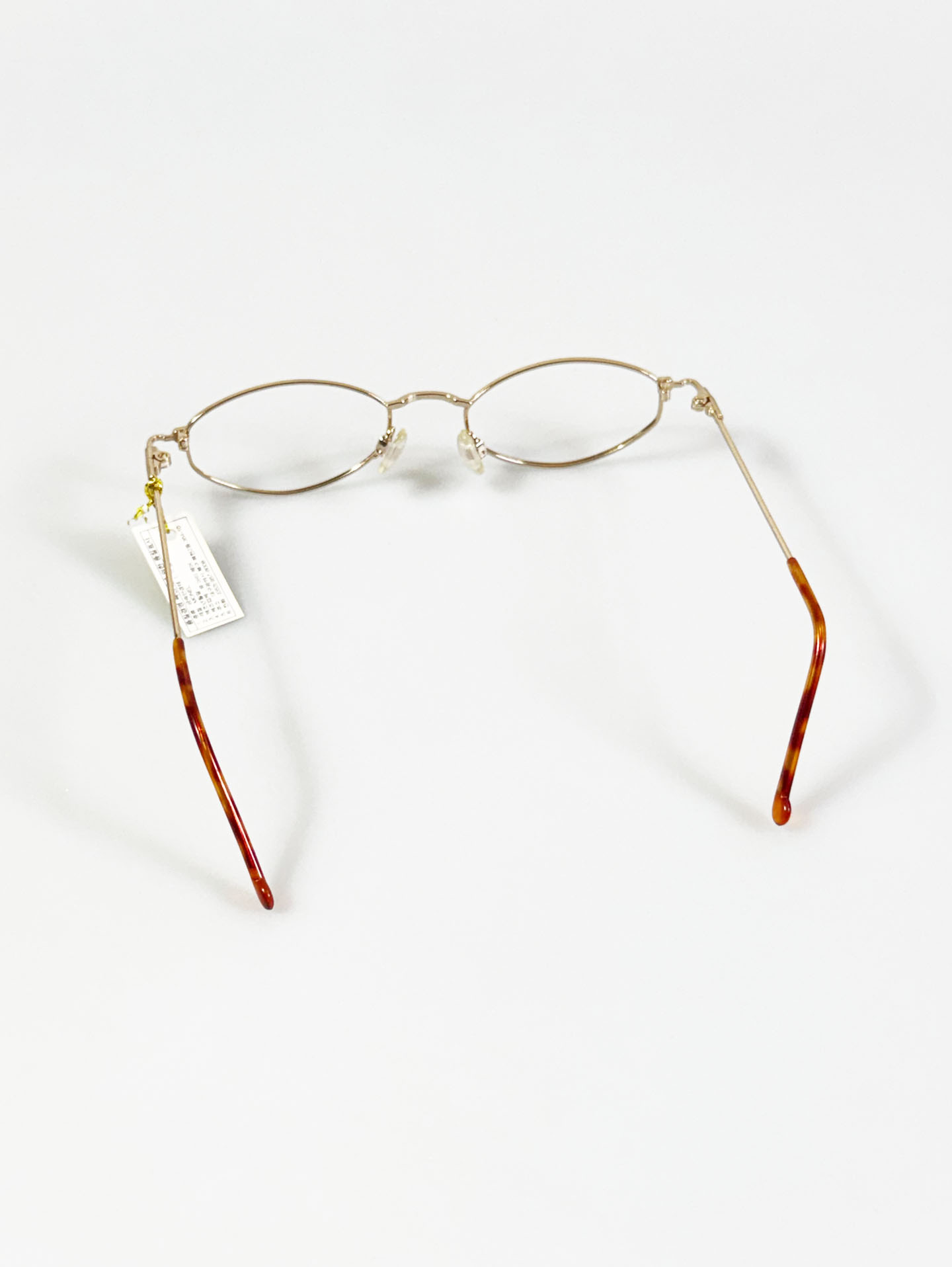 90’s FEEL Gold Slim Oval Metal Frame Glasses
