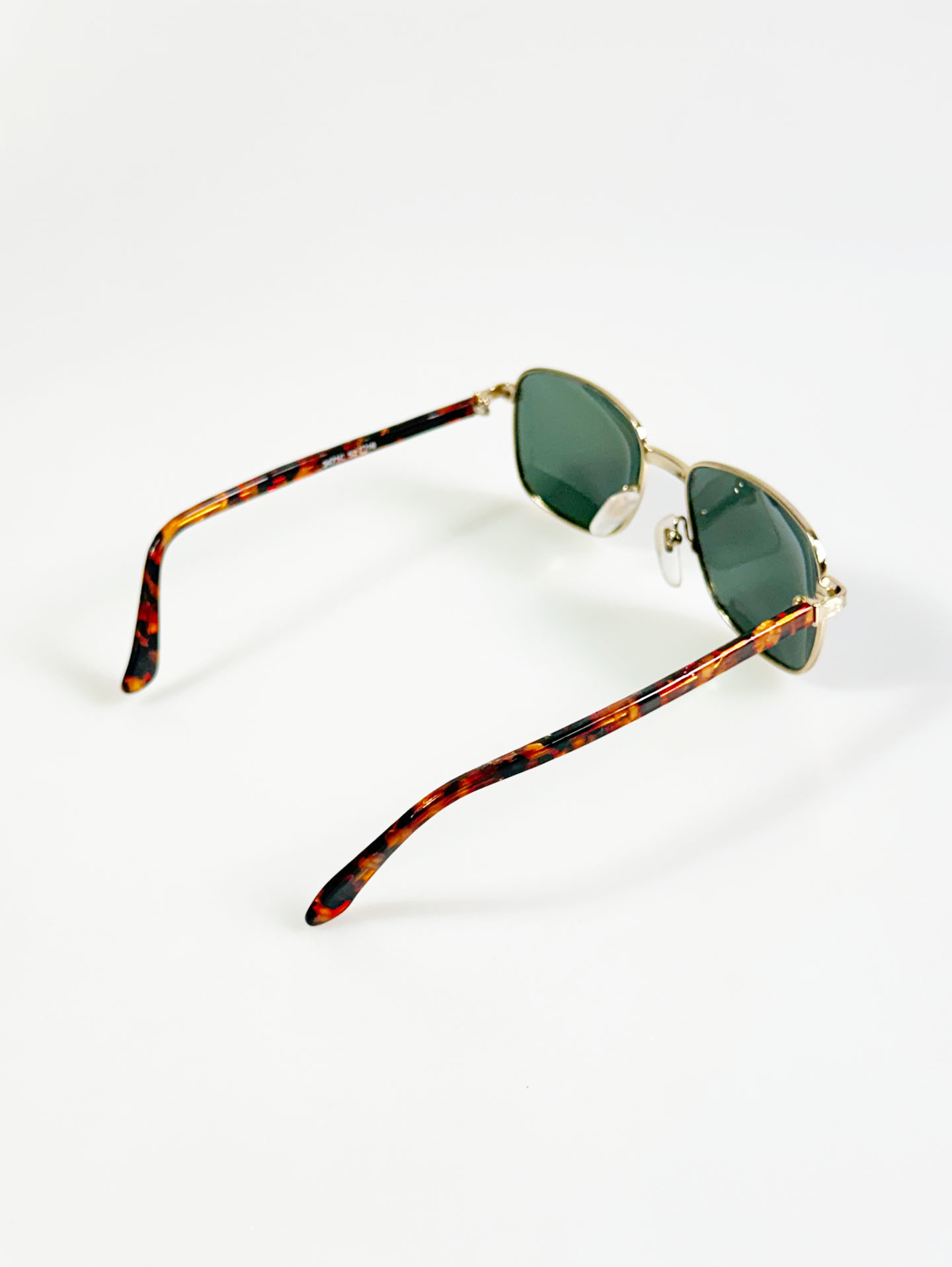 90's PARIM Gold Slim Square Metal Sunglasses