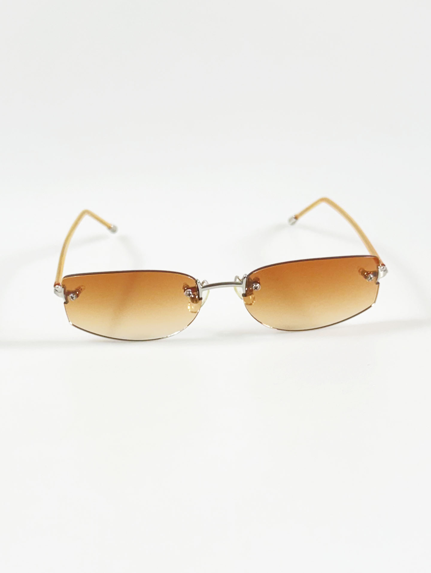 CAPRIO Rimless Square Metal Tint Sunglasses