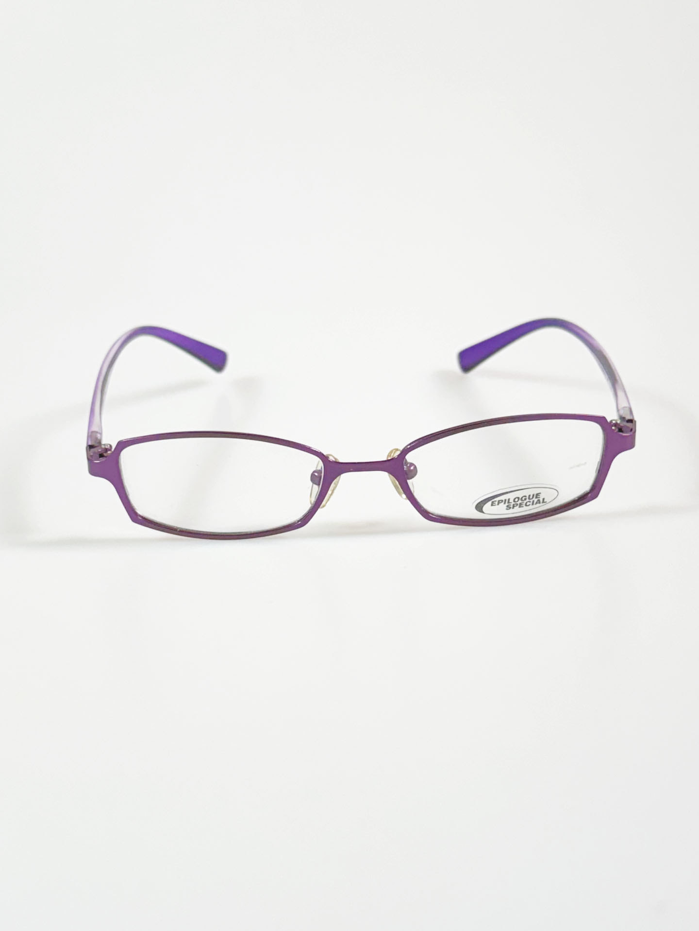 EPILOGUE Purple Slim Metal Square Frame Glasses